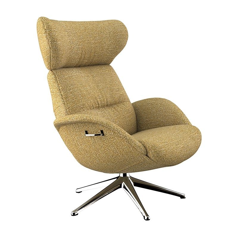FLEXLUX Relaxfauteuil More, functionele stoel, gestoffeerde stoel, armleunstoel, TV-fauteuil Premium comfort, rug- en hoofdeindeverstelling, draaibaar, voet van aluminium