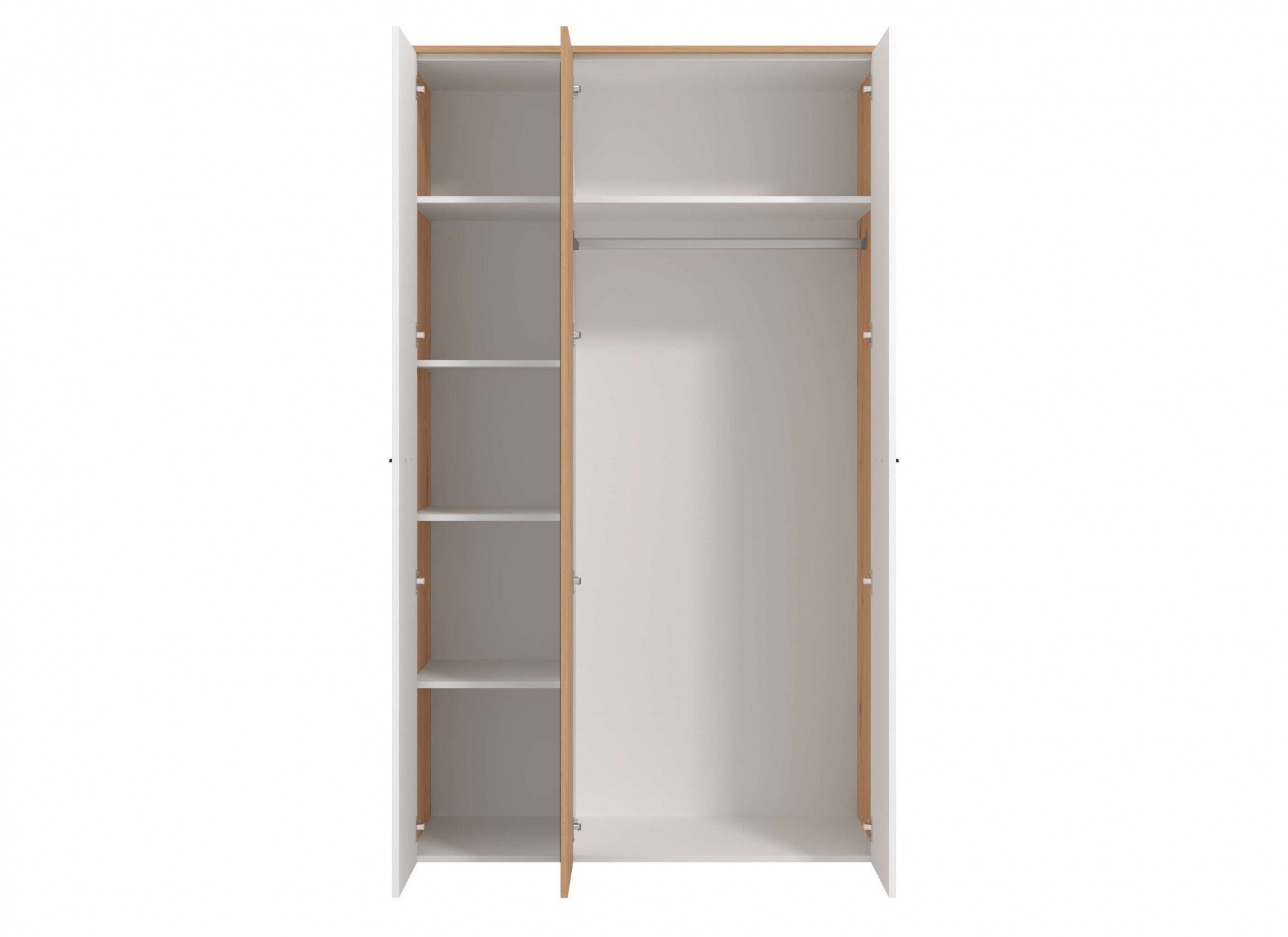INOSIGN Kledingkast Varadero, 2 moderne kleurcombinaties met zwarte handgrepen met 1 spiegeldeur, in de breedtes 119 en 157 cm, fsc-gecertificeerd