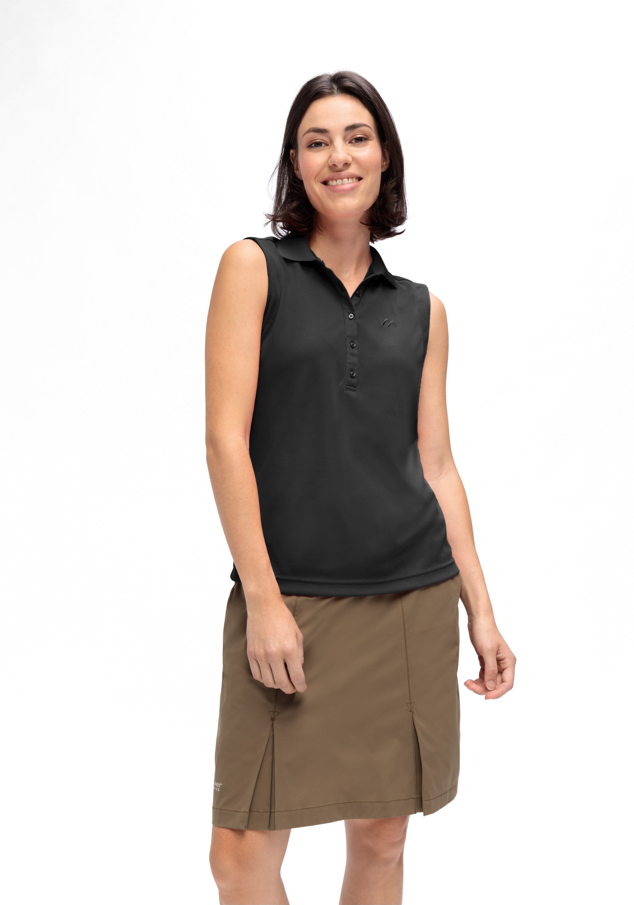 Maier Sports Poloshirt Ulrike sleeveless Dames functioneel shirt, mouwloos vrijetijdsshirt, regular fit