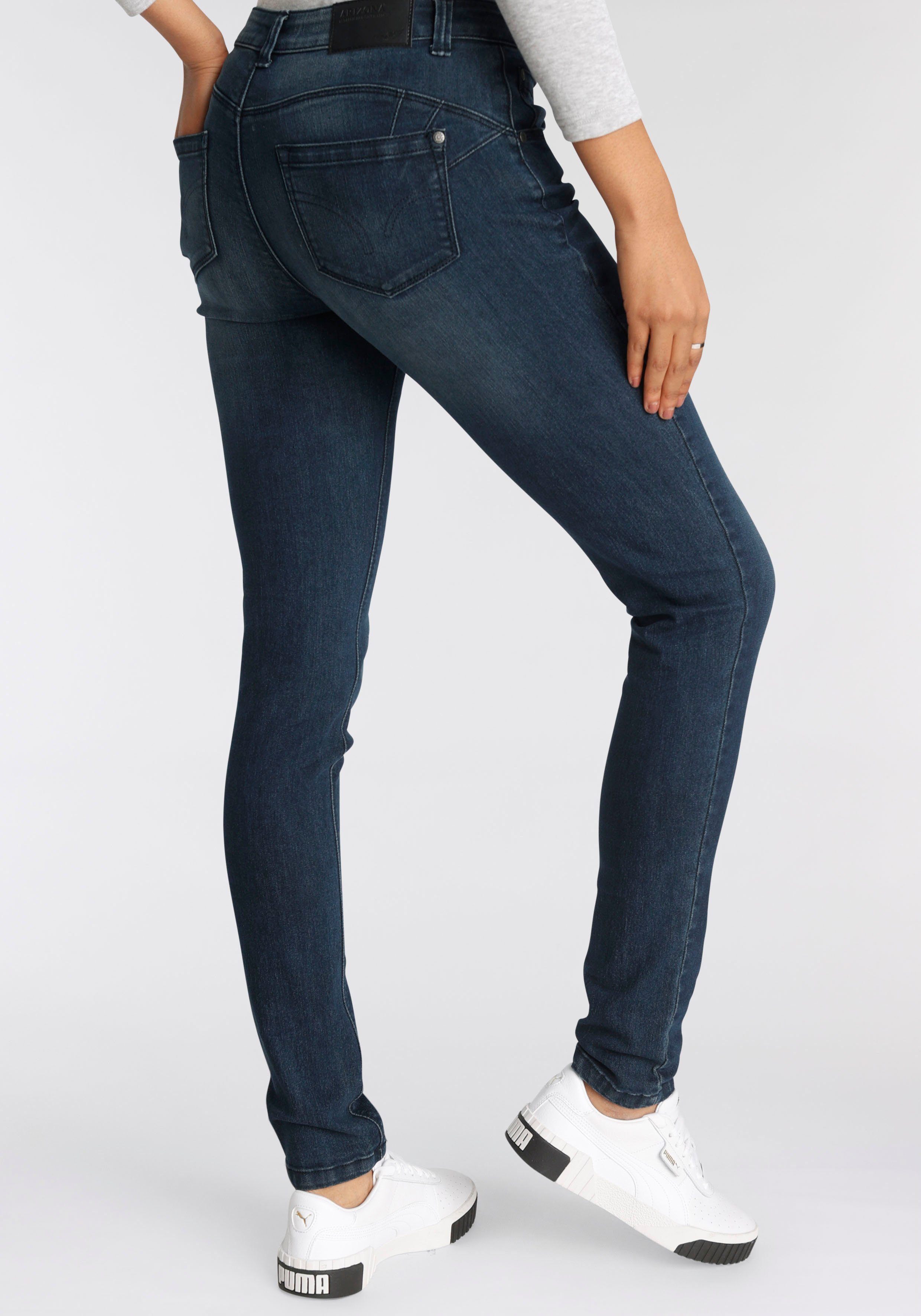 Arizona Skinny fit jeans Shaping skinny pasvorm, normale taille, in stretchkwaliteit, used-look