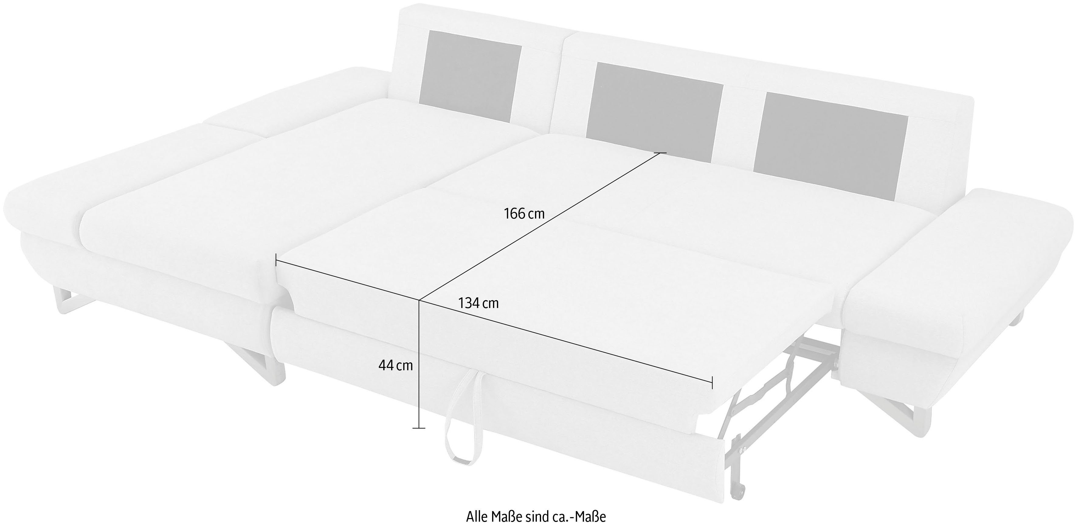 INOSIGN Slaapbank City/Giron comfortabele slaapbank (ligoppervlak 245 x 138 cm) en bedlade