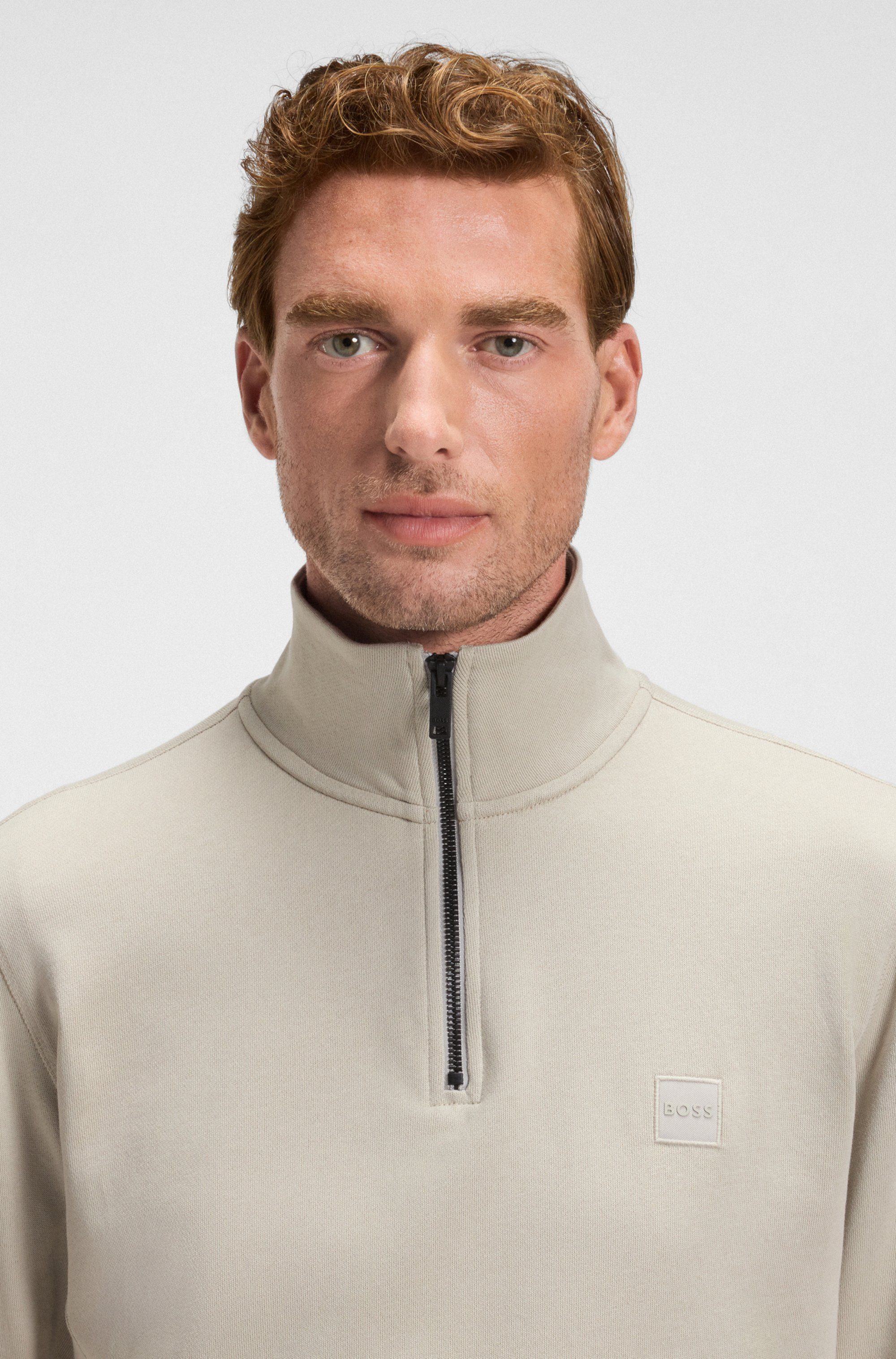 Boss Orange Sweatshirt Zetrust met een ritssluiting bij de kraag (1-delig)