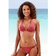 s.oliver red label beachwear triangel-bikinitop rome met brede boord rood