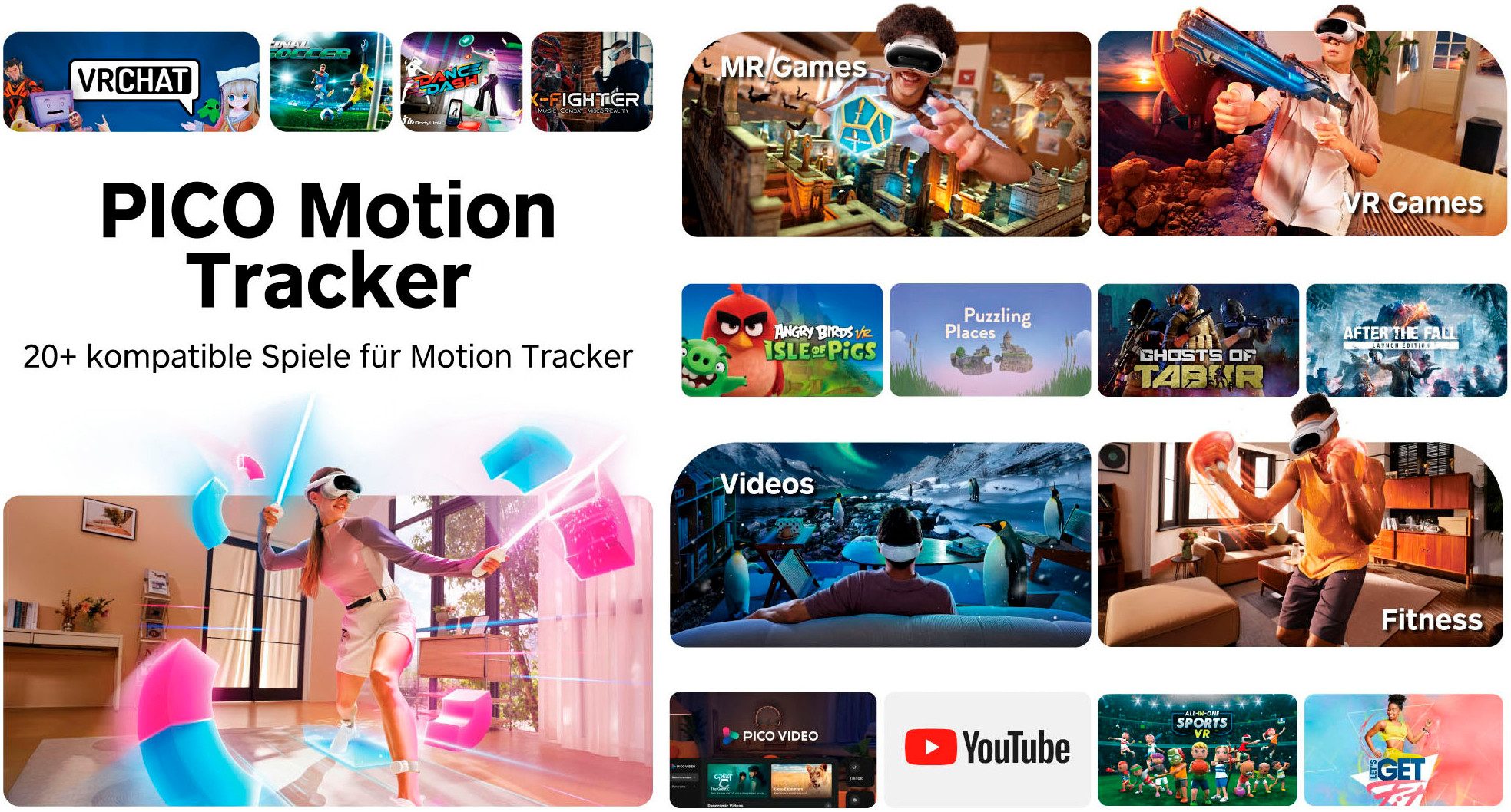 PICO Virtual-reality-bril PICO 4 Ultra incl. Motion Tracker