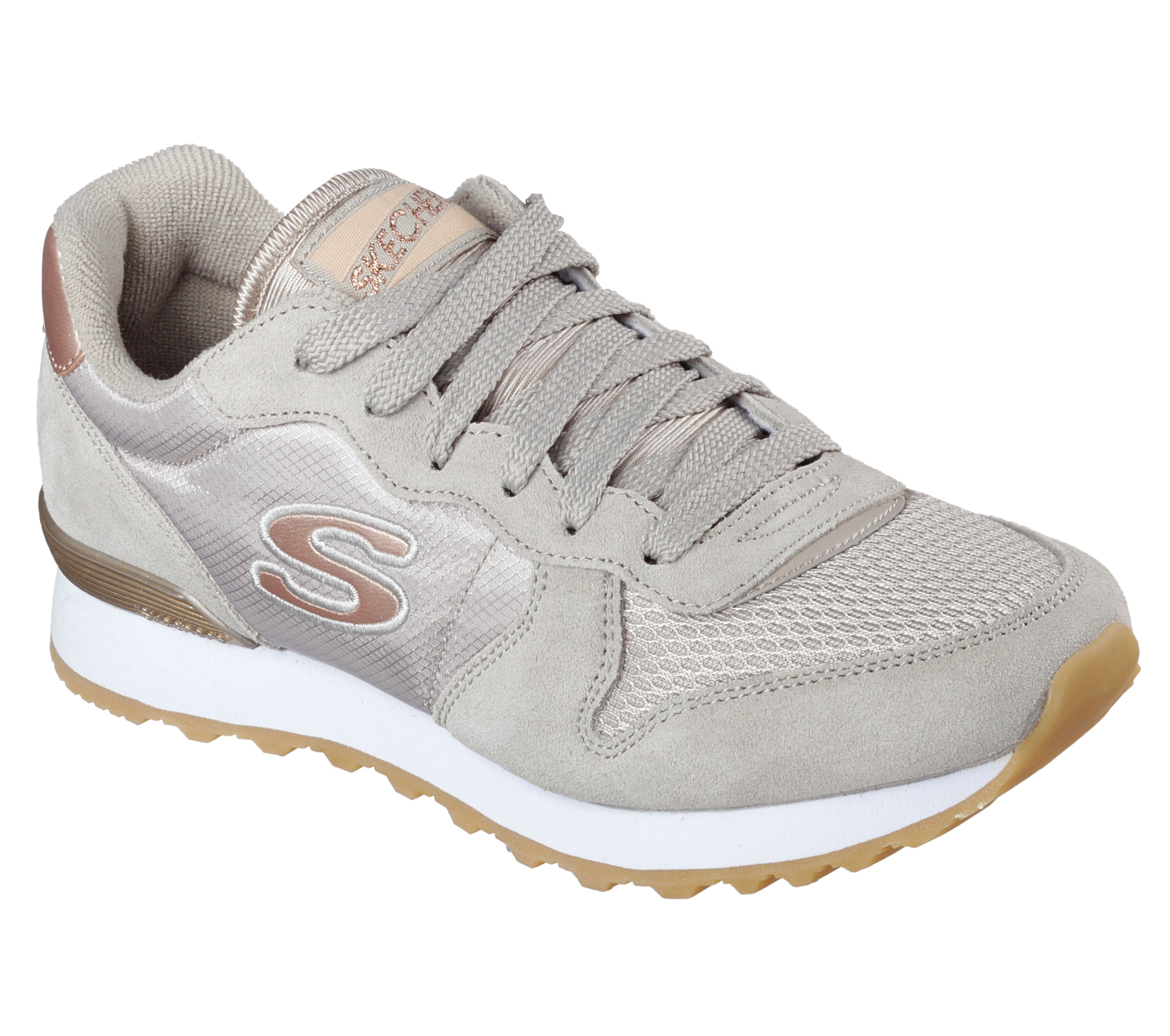 Skechers Sneakers OG 85 - GOLDN GURL Veterschoen, originele retro-jogginschoen met Air-Cooled Memory Foam jongens lage sneakers maat 39 EU grijs