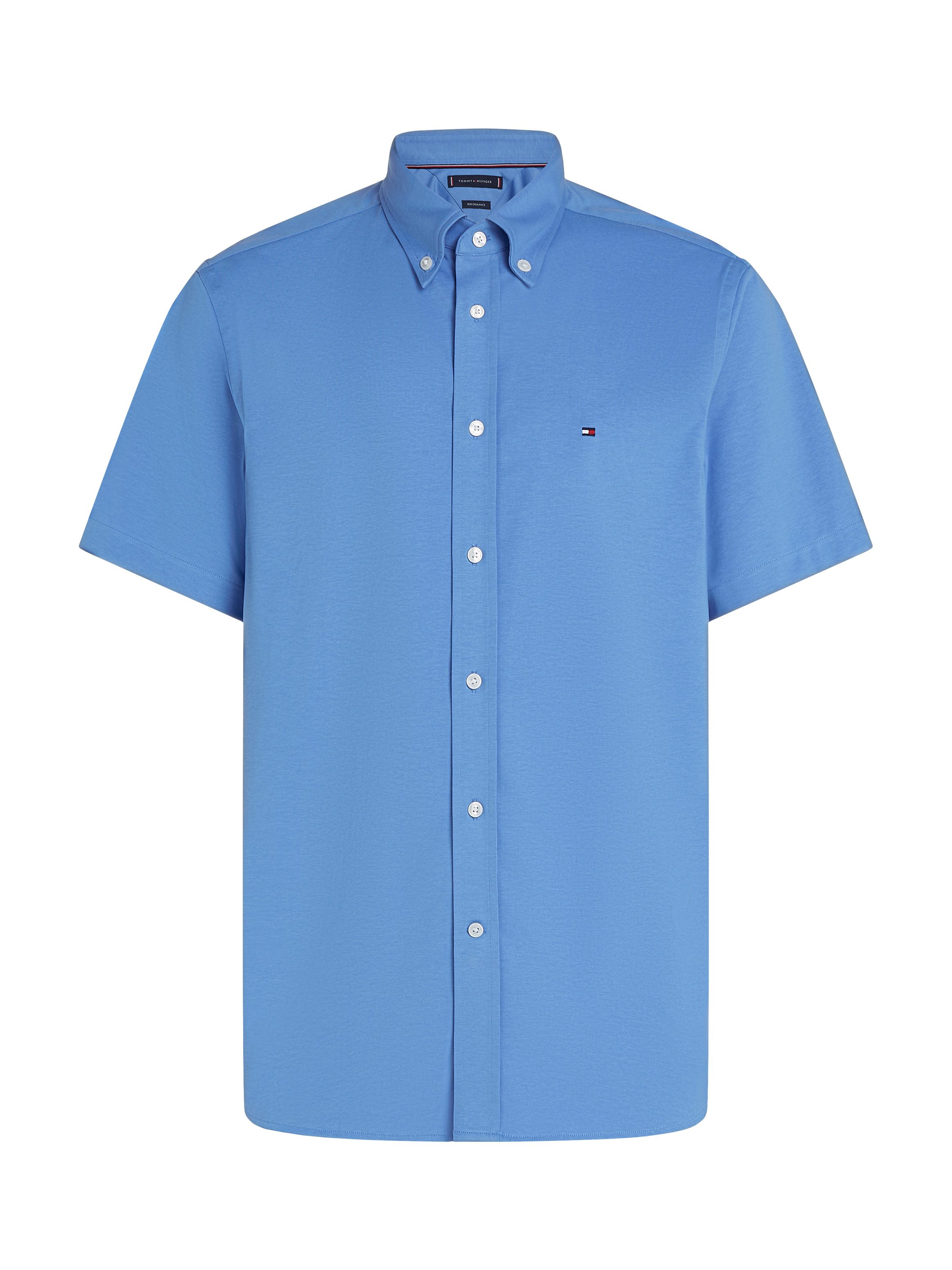 Tommy Hilfiger Overhemd met korte mouwen PERFORMANCE KNIT SOLID SS SHIRT