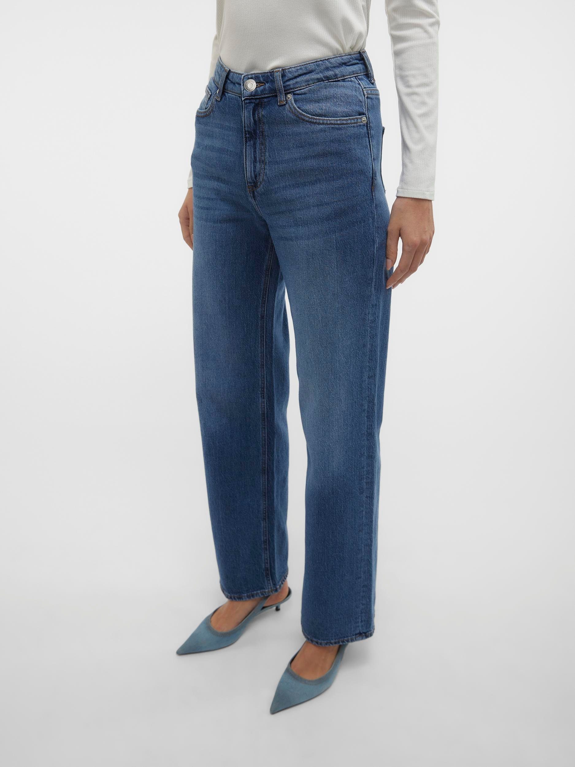 Vero Moda High-waist jeans VMTESSA HR WIDE JEANS RA380 GA NOOS
