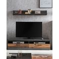 wilmes tv-meubel move breedte 160 cm, inclusief gratis wandrek, breedte 135 cm grijs