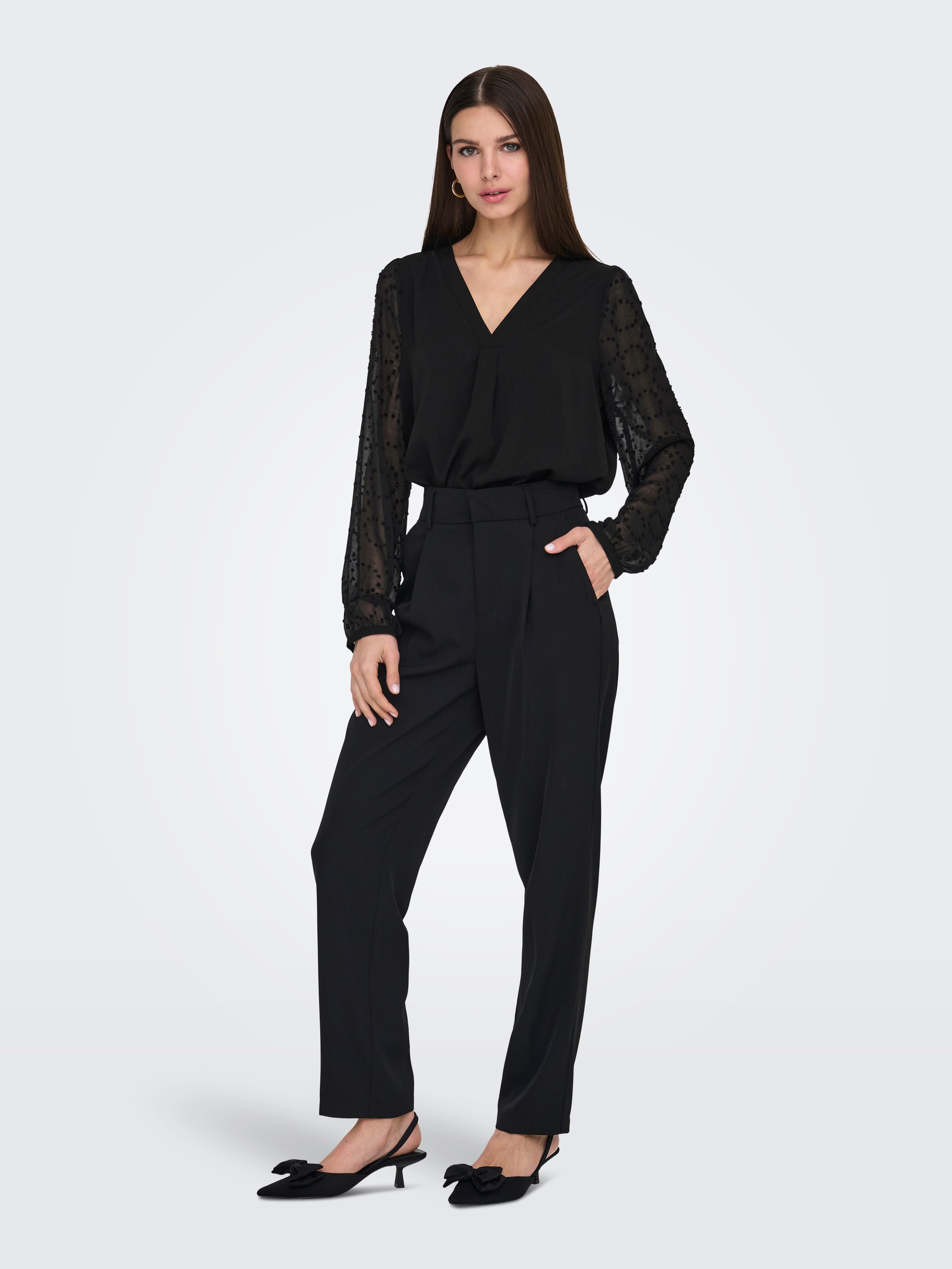 Only Shirtblouse ONLMASJA FR L/S V-NECK SHIRT CS PTM