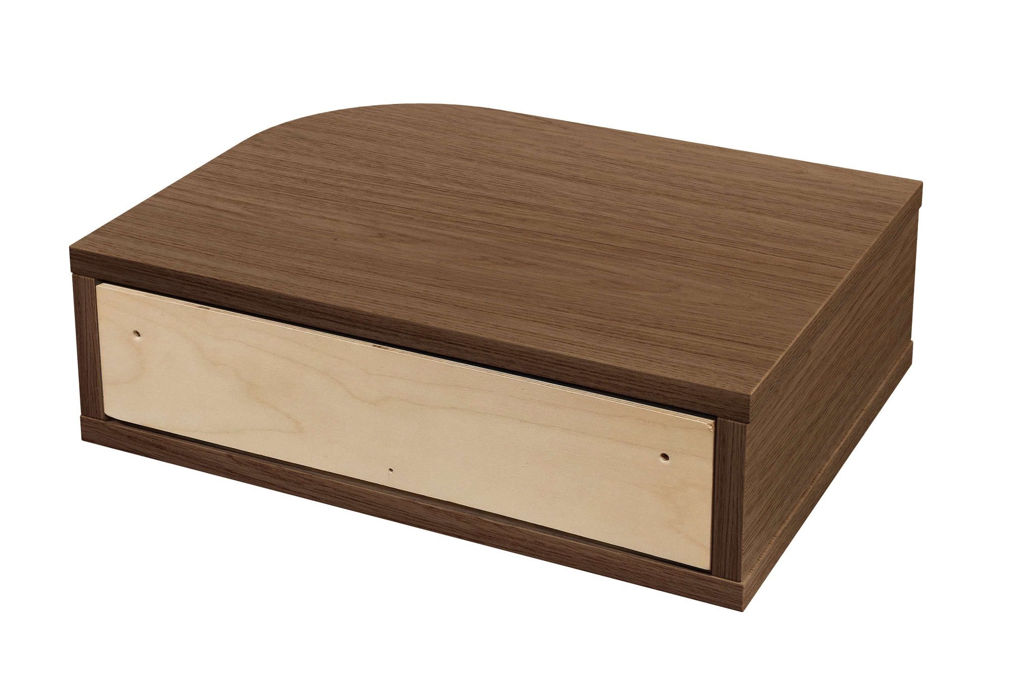 Woodman Nachtkastje Farsta in 3 kleuren, met tambour schuifdeuren, met eikenhout gefineerd