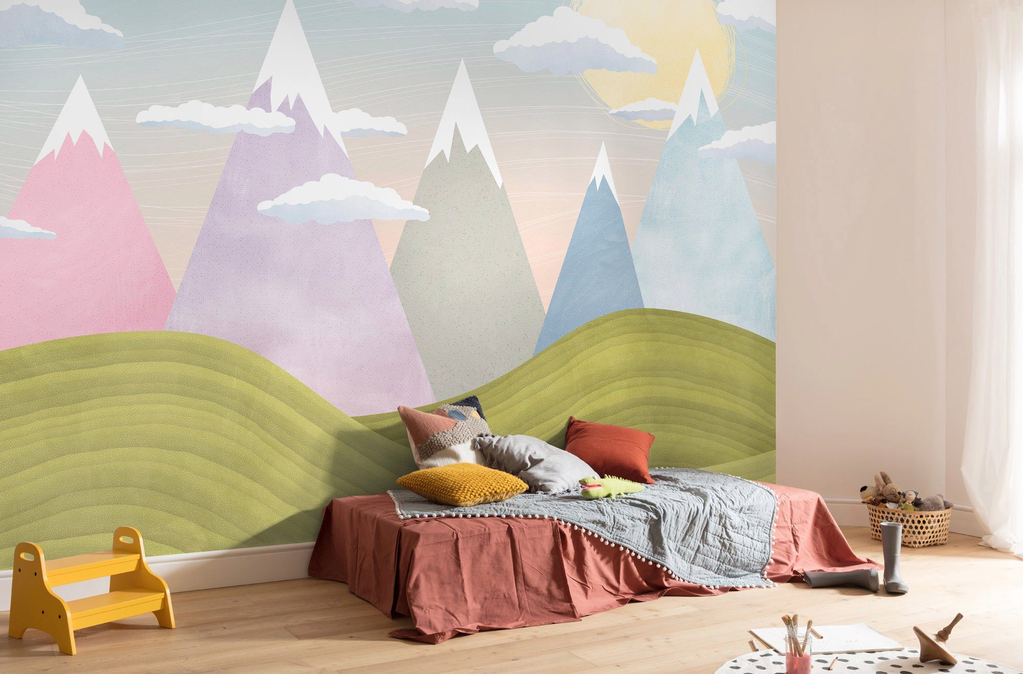 Komar Vliesbehang Digitale print vlies - Hilltops - Afmeting 400 x 280 cm