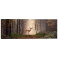 reinders! artprint op hout deco-block 40x118 majestic deer beige