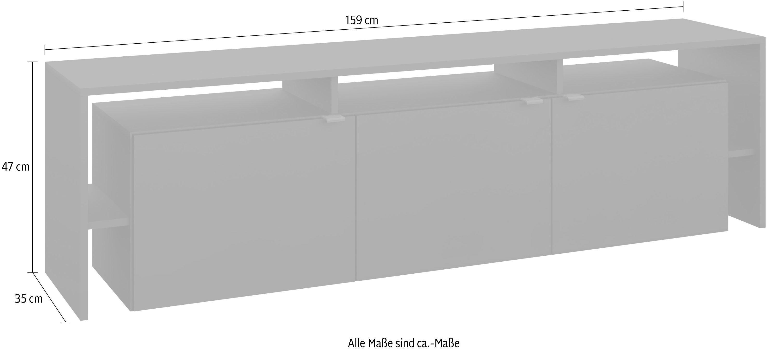 borchardt Möbel Tv-kast Sophia Breedte 159 cm, met opbouw