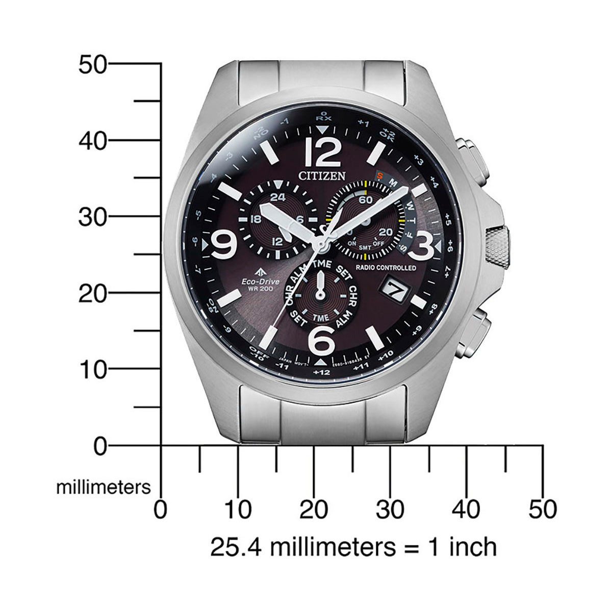 Citizen Radiografische chronograaf Promaster Land Polshorloge, herenhorloge, solar, datum, stopwatchfunctie, saffierglas