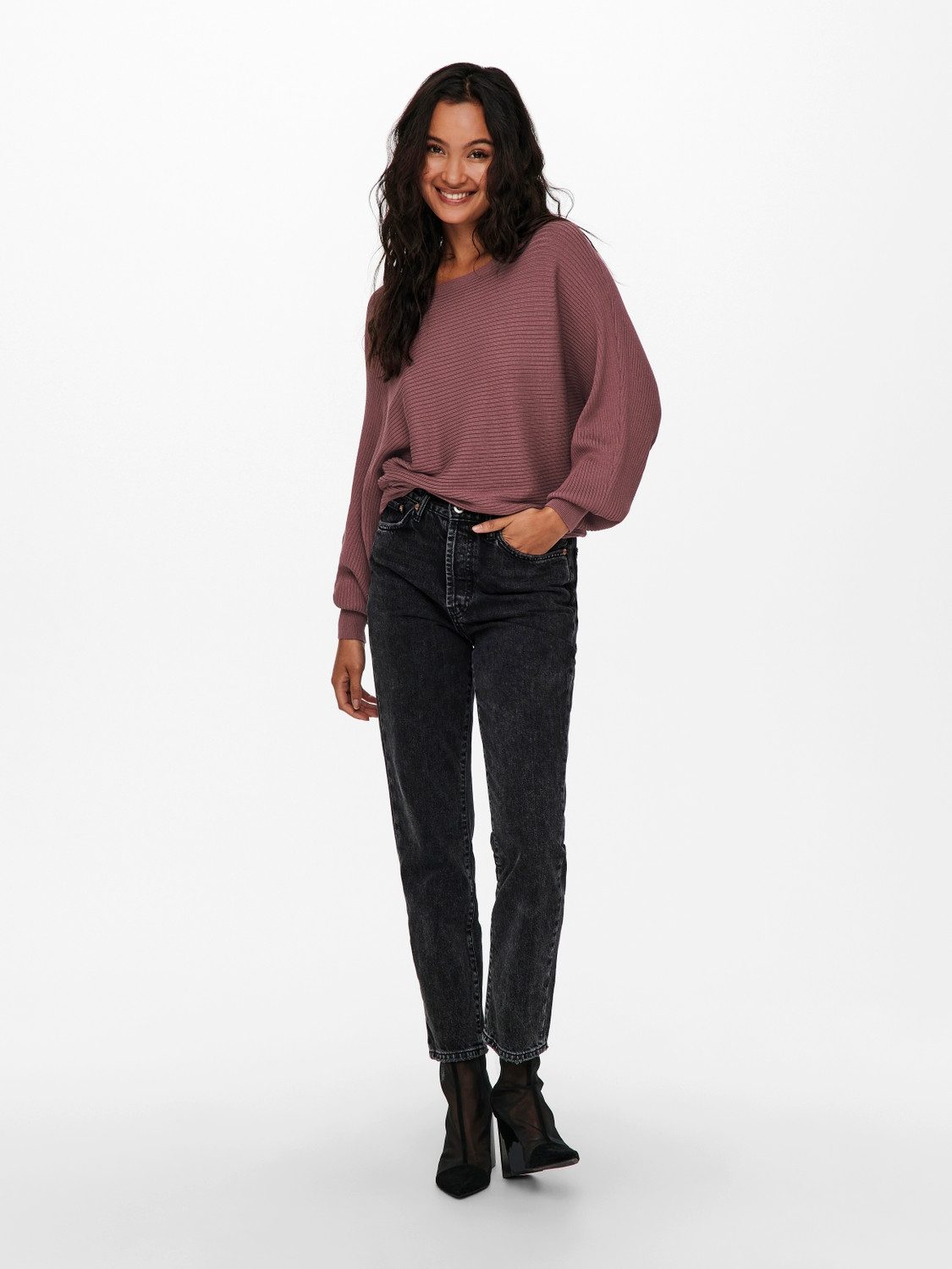 Only Gebreide trui ONLADALINE L/S SHORT PULLO KNT NOOS