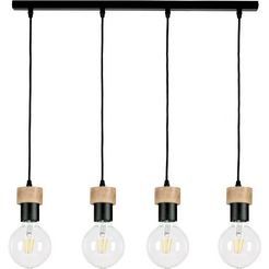 britop lighting hanglamp clarte natuurproduct van eikenhout, duurzaam met fsc-certificaat, bijpassende lm e27-exclusive, made in eu (set, 1 stuk) bruin