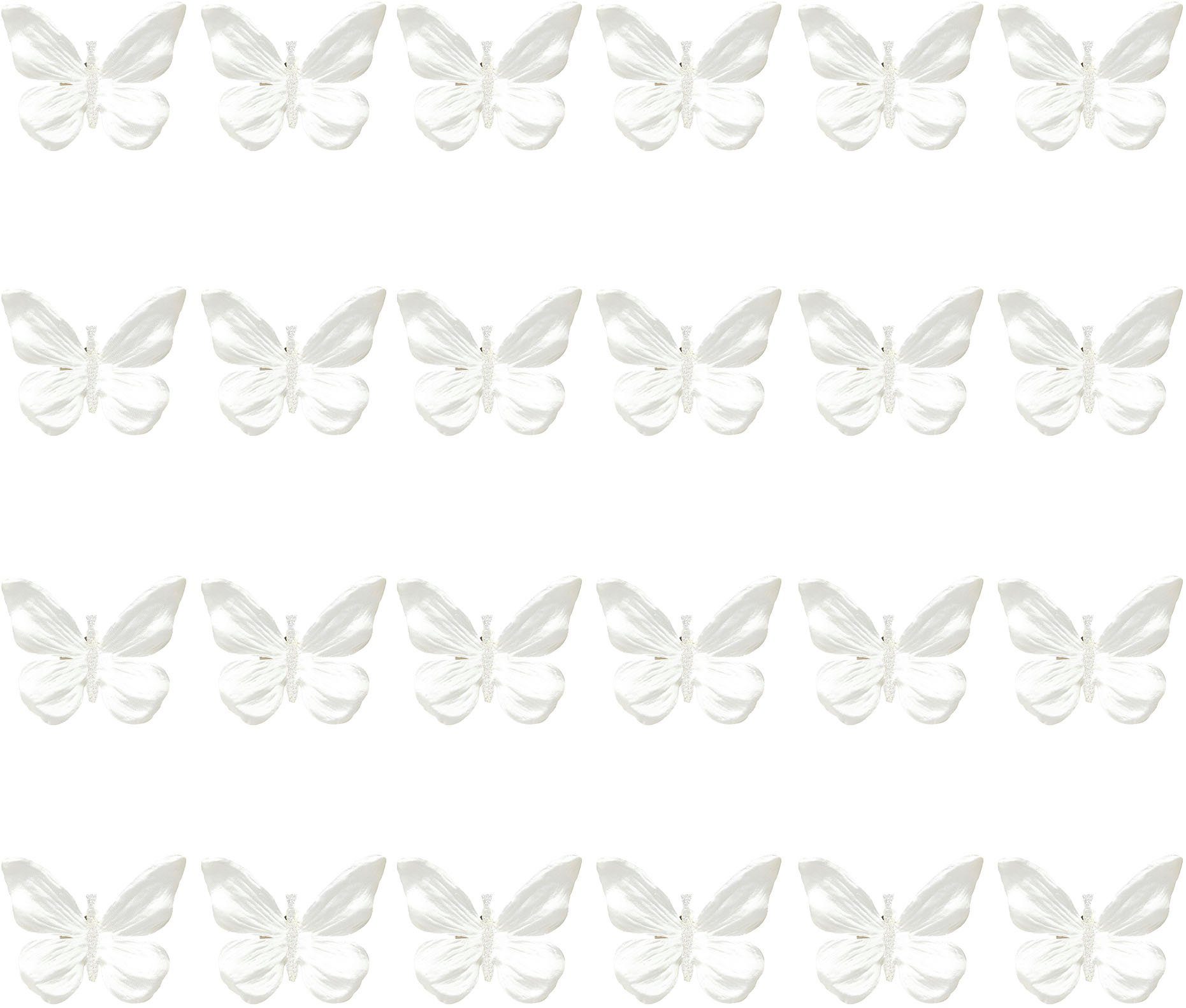 Creativ green Deco-object Schmetterlinge mit Clip (24 stuks)