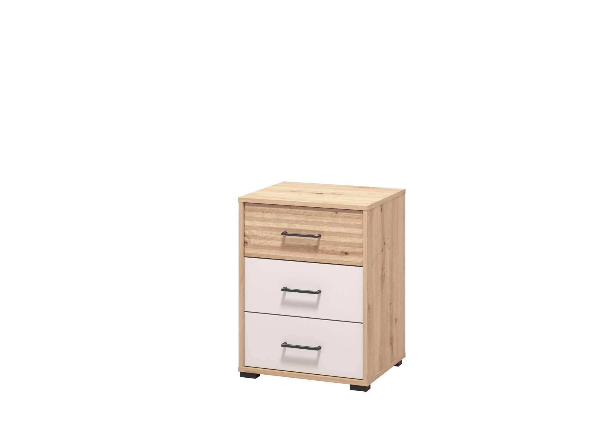 INOSIGN Nachtkastje Modena nachtkastje met 2 of 3 lades FSC®-gecertificeerd trendy kleur cashmere, ideaal voor kleine ruimtes