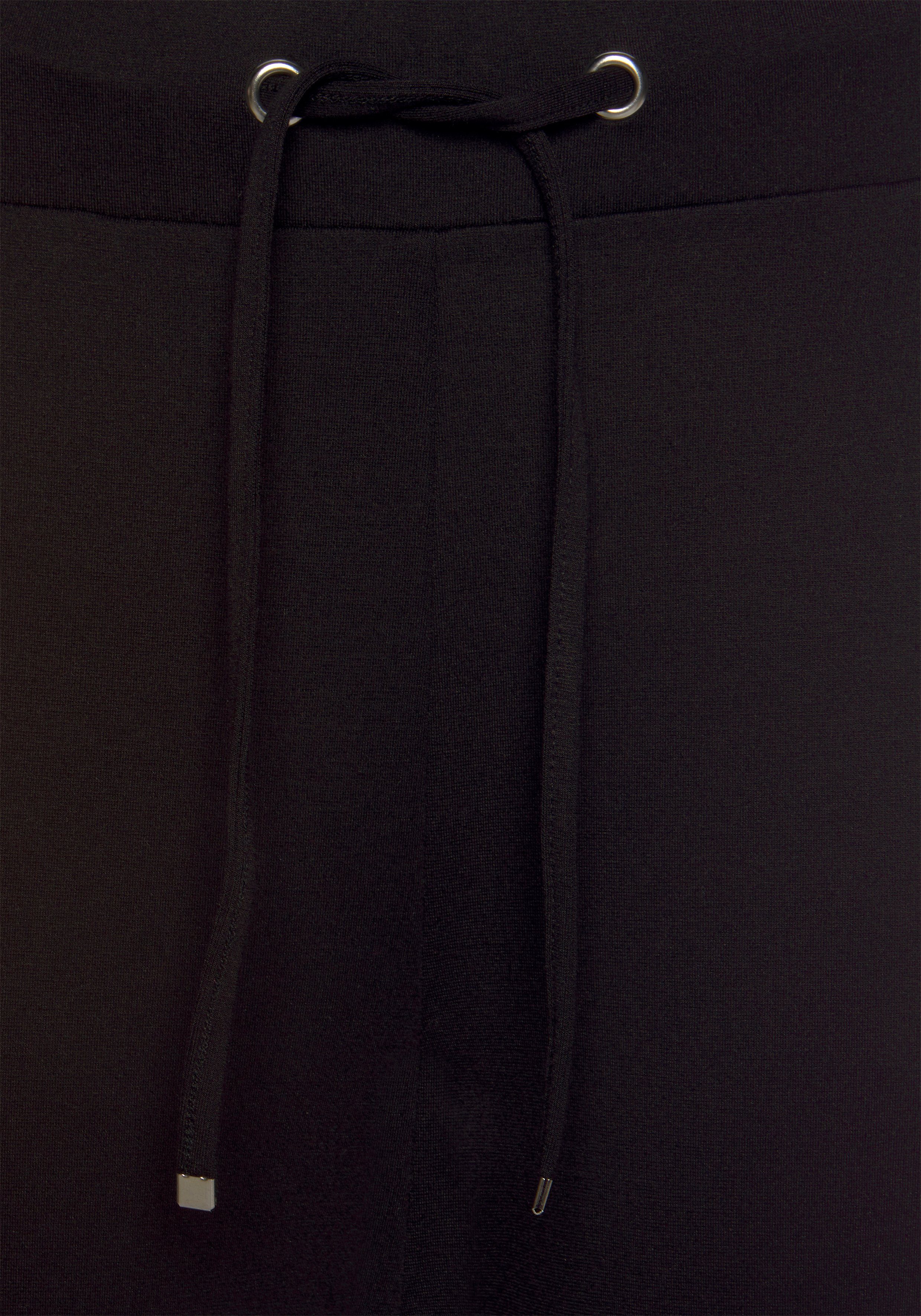 Lascana Jogpants met elastische tailleband en riemlussen loungewear (1-delig)