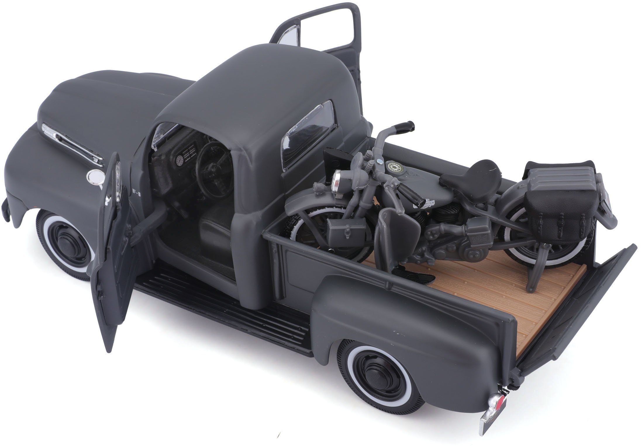 Maisto® Auto op schaal Ford F1 ´48 inclusief harley-davidson wla flathead