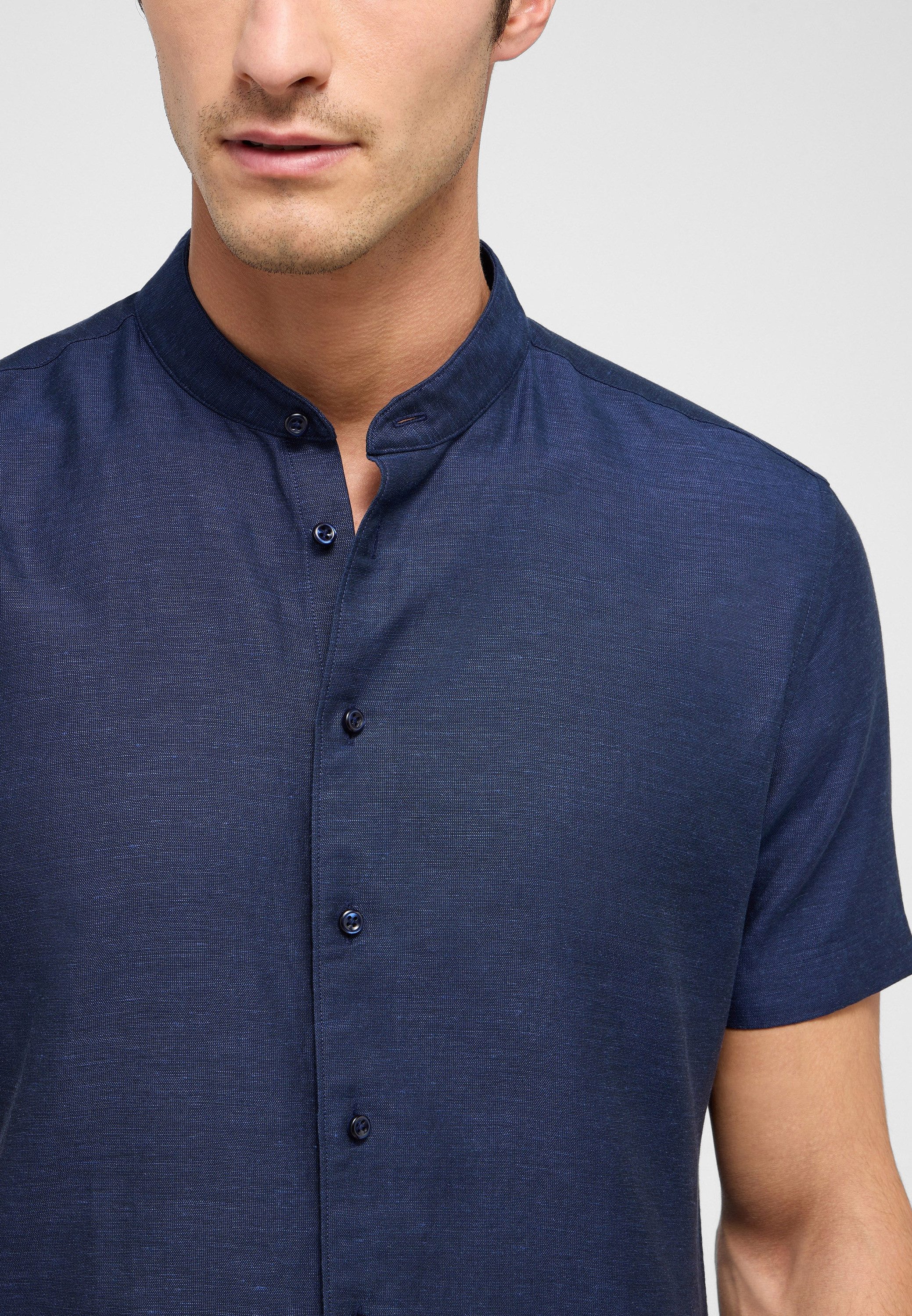 Eterna Overhemd met korte mouwen Slim fit EASY IRON (gemakkelijk te strijken)