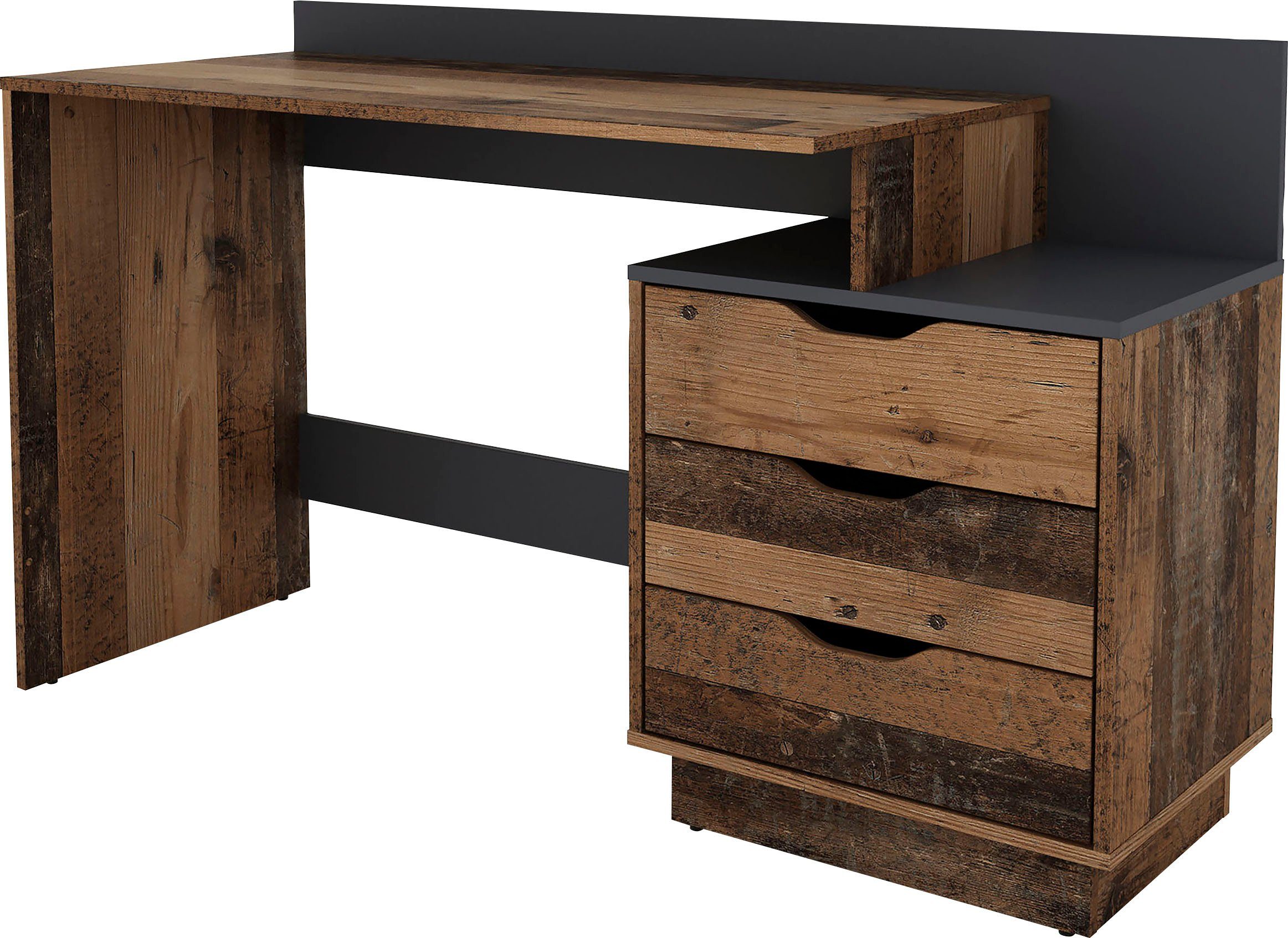 byLIVING Bureau Bern, modern pc-bureau met veel bergruimte, breedte 138 cm, rechts of links te monteren