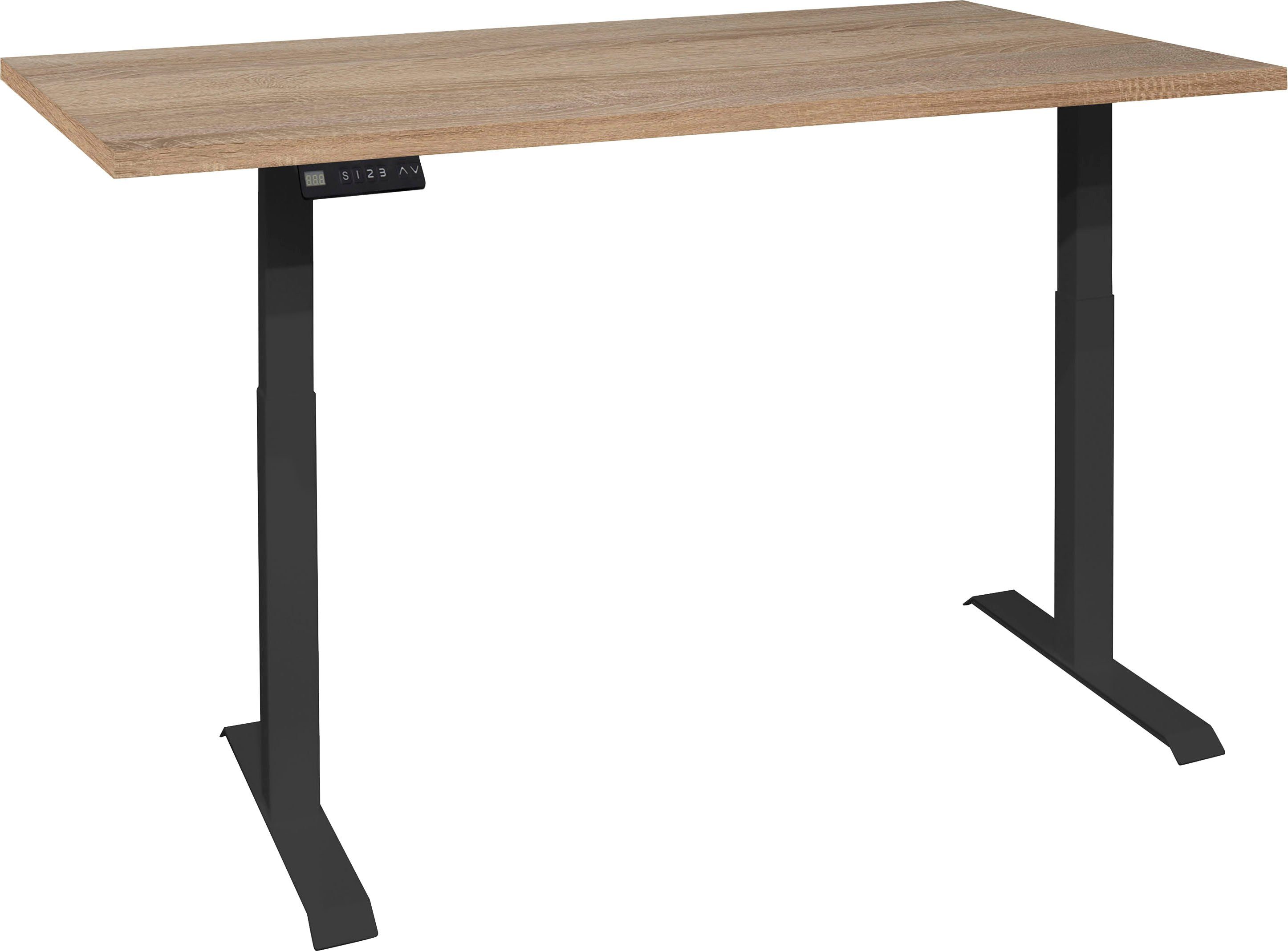 Mäusbacher Bureau Big System Office Breedte 140 cm, elektrisch in hoogte verstelbaar