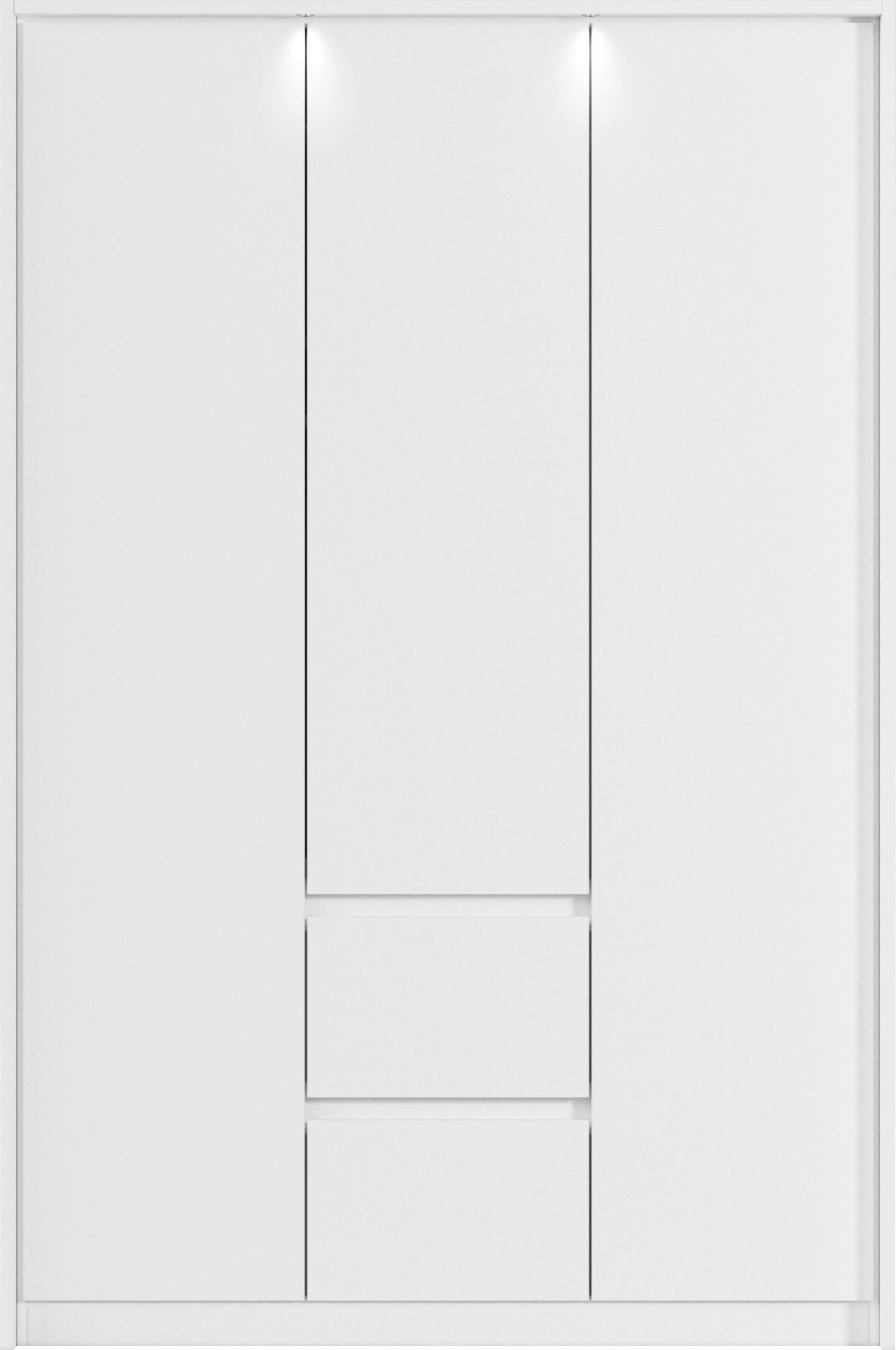 rauch Draaideurkast Mainz met passe-partout optioneel met verlichting, buitendeuren met push-to-openfunctie