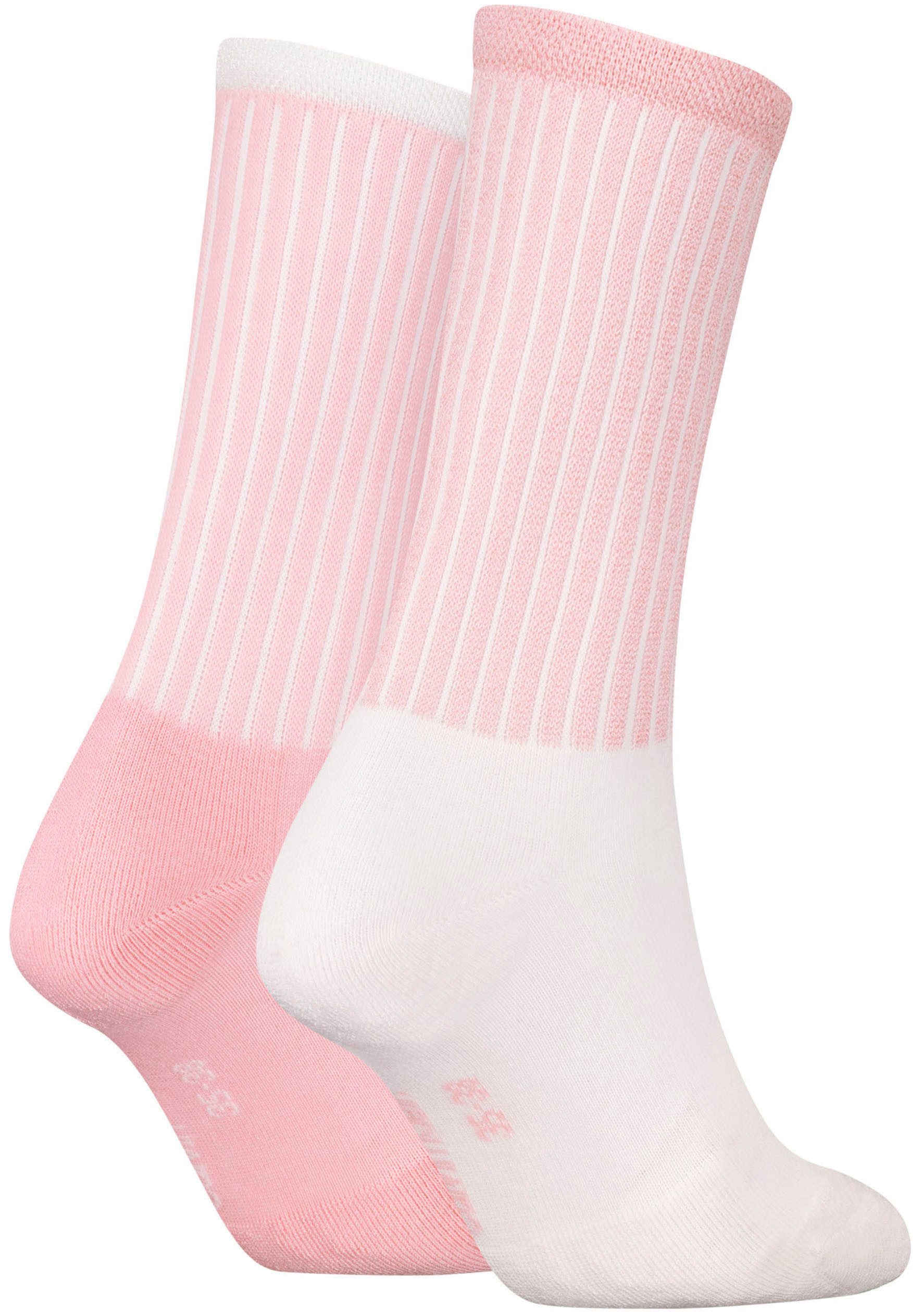 Calvin Klein Jeans Sokken CKJ WOMEN SOCK 2P GLOSSY RIB (2 paar, 2 paar)