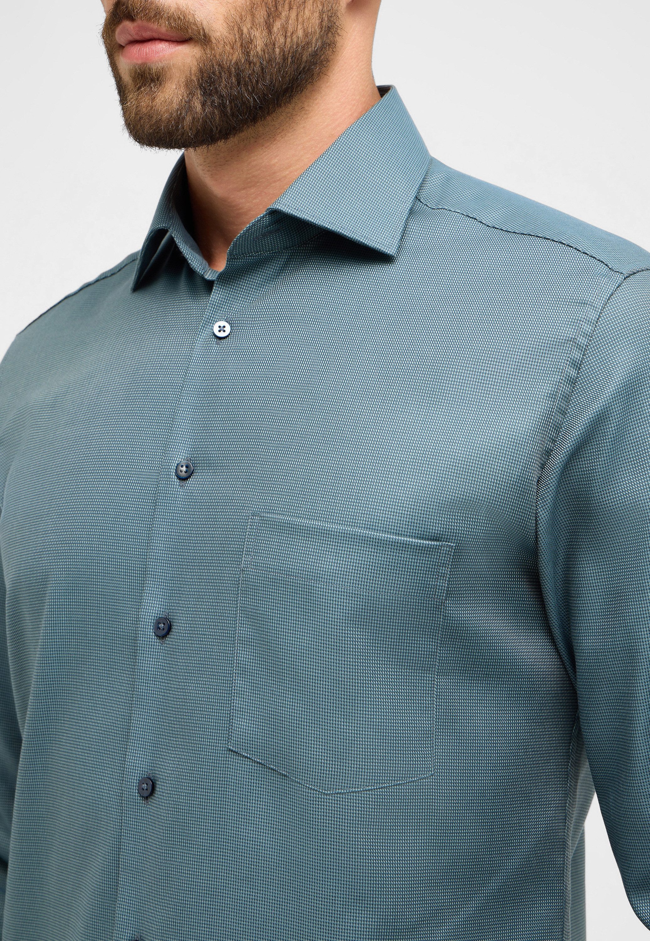 Eterna Overhemd met lange mouwen MODERN FIT NON IRON (strijkvrij)