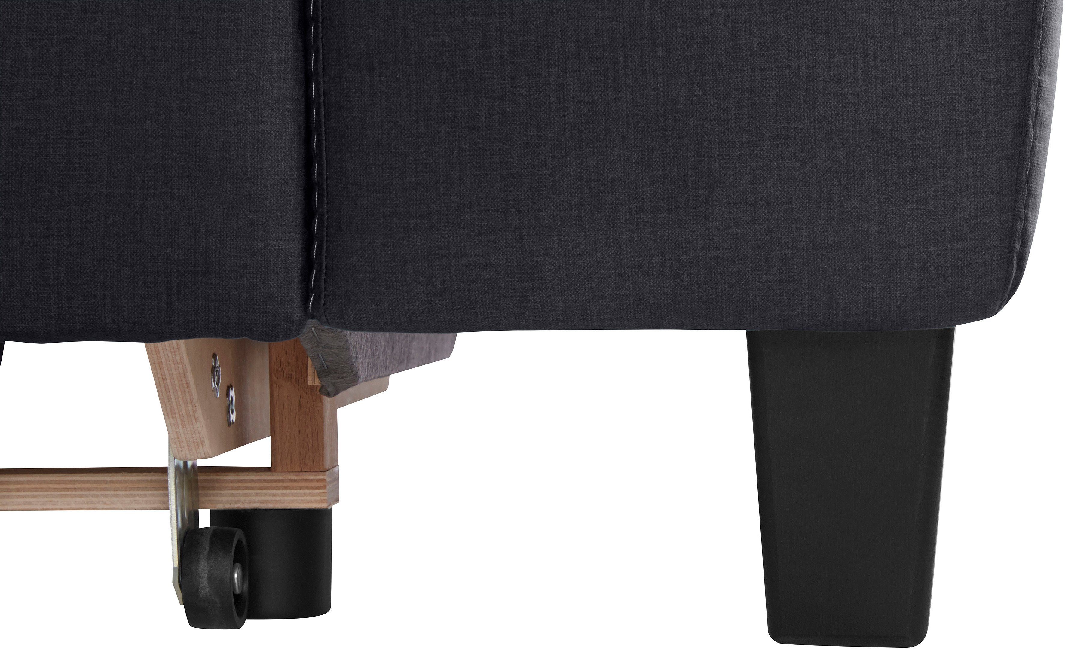 COTTA Hoekbank Morven L-vorm met hoofdeindeverstelling keuze met bedfunctie, bedlade & draadloze oplader