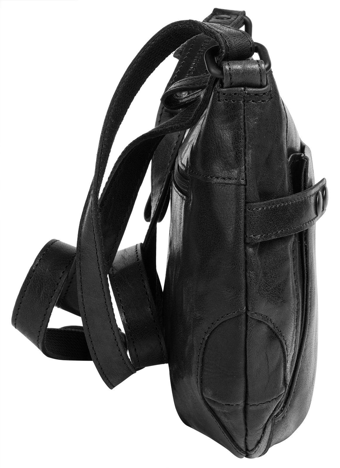 Spikes & Sparrow Schoudertas echt leder