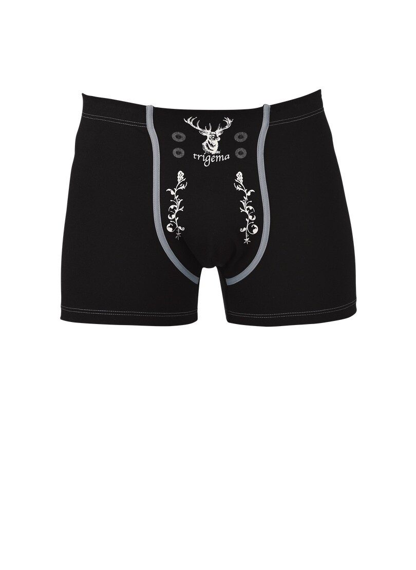 Trigema Boxershort TRIGEMA hipster met edelhert (1 stuk)