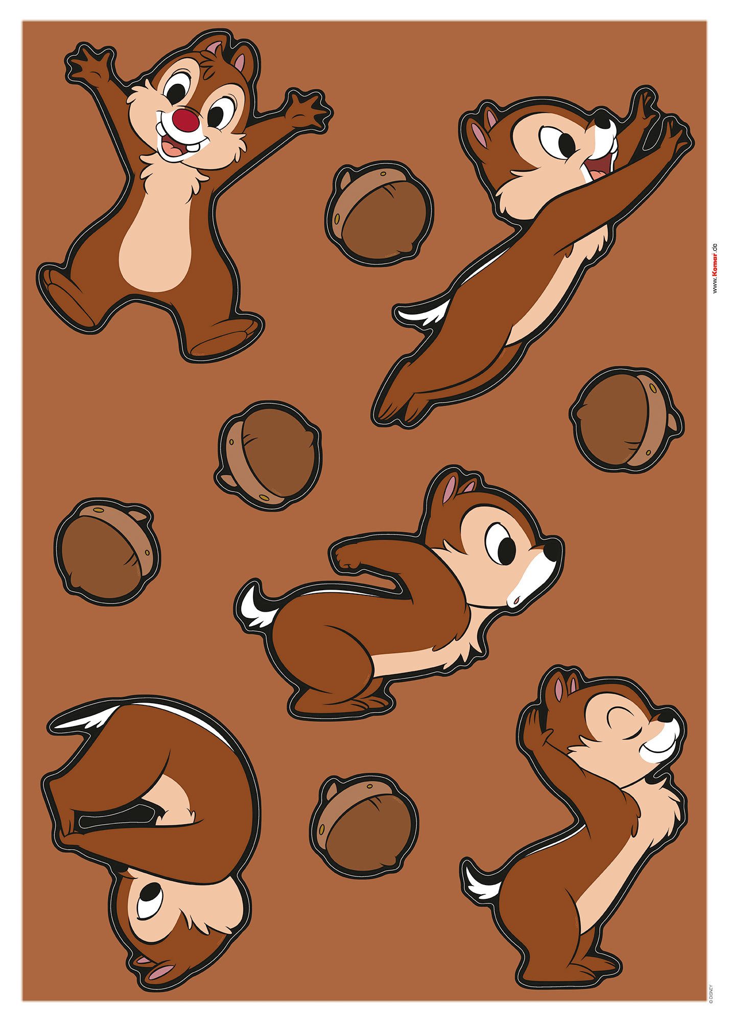Komar Wandfolie Chip 'n' Dale Hazelnut Hunt (1 stuk)
