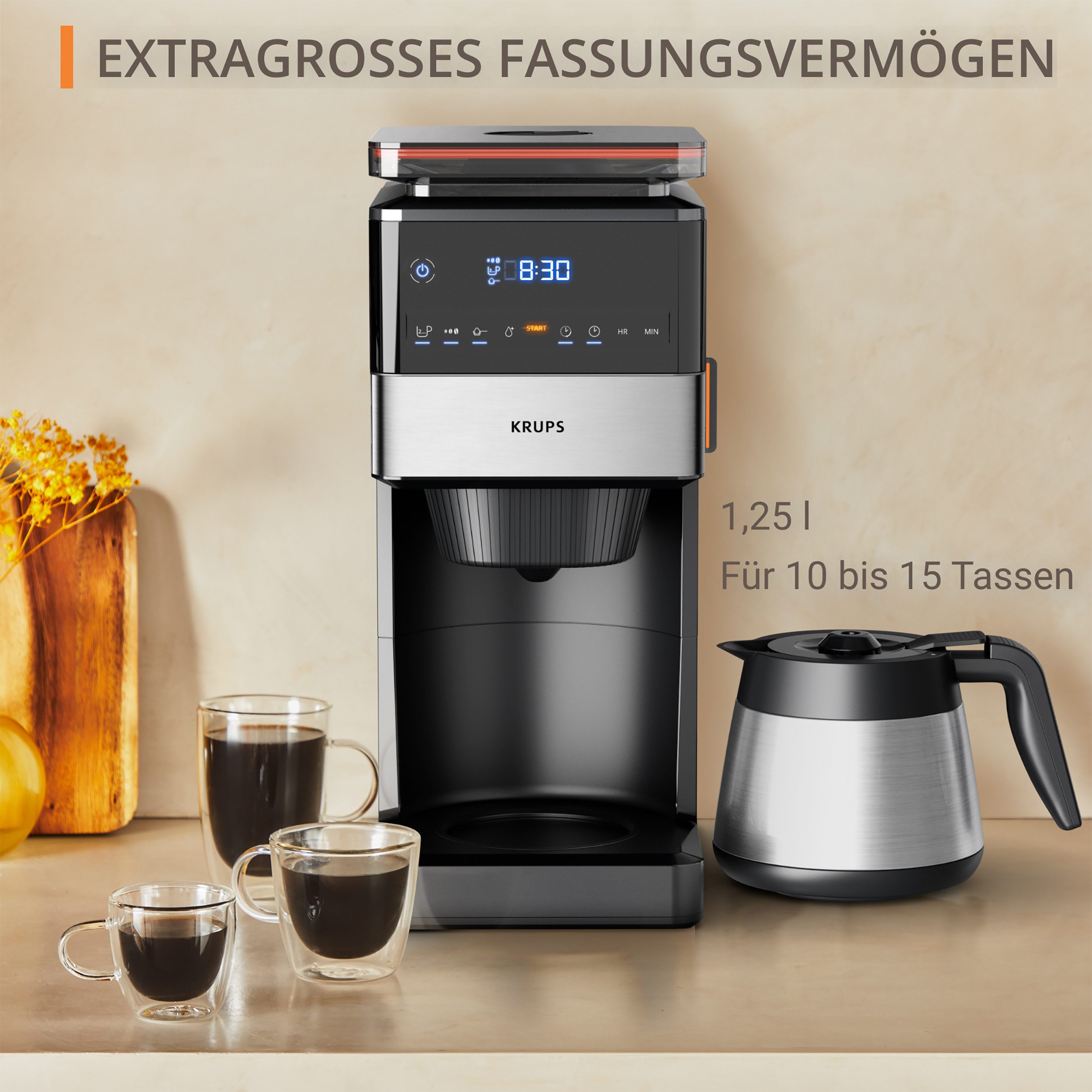 Krups Filterkoffieapparaat KT8428 Grind Aroma XL