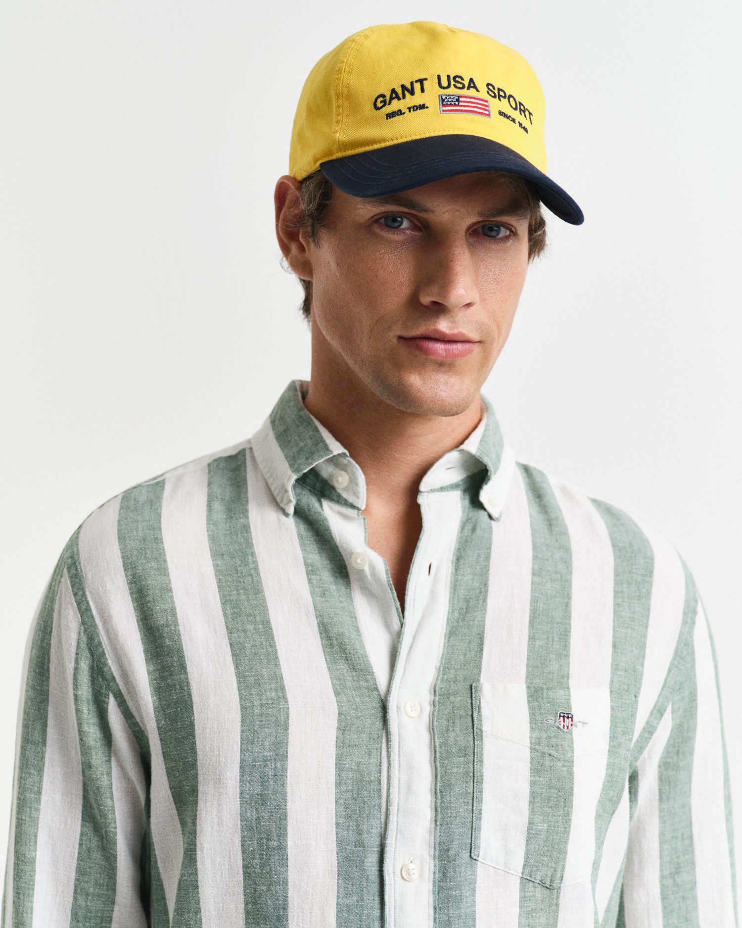 Gant Overhemd met lange mouwen REG COTTON LINEN BOLD STRIPE SHIRT
