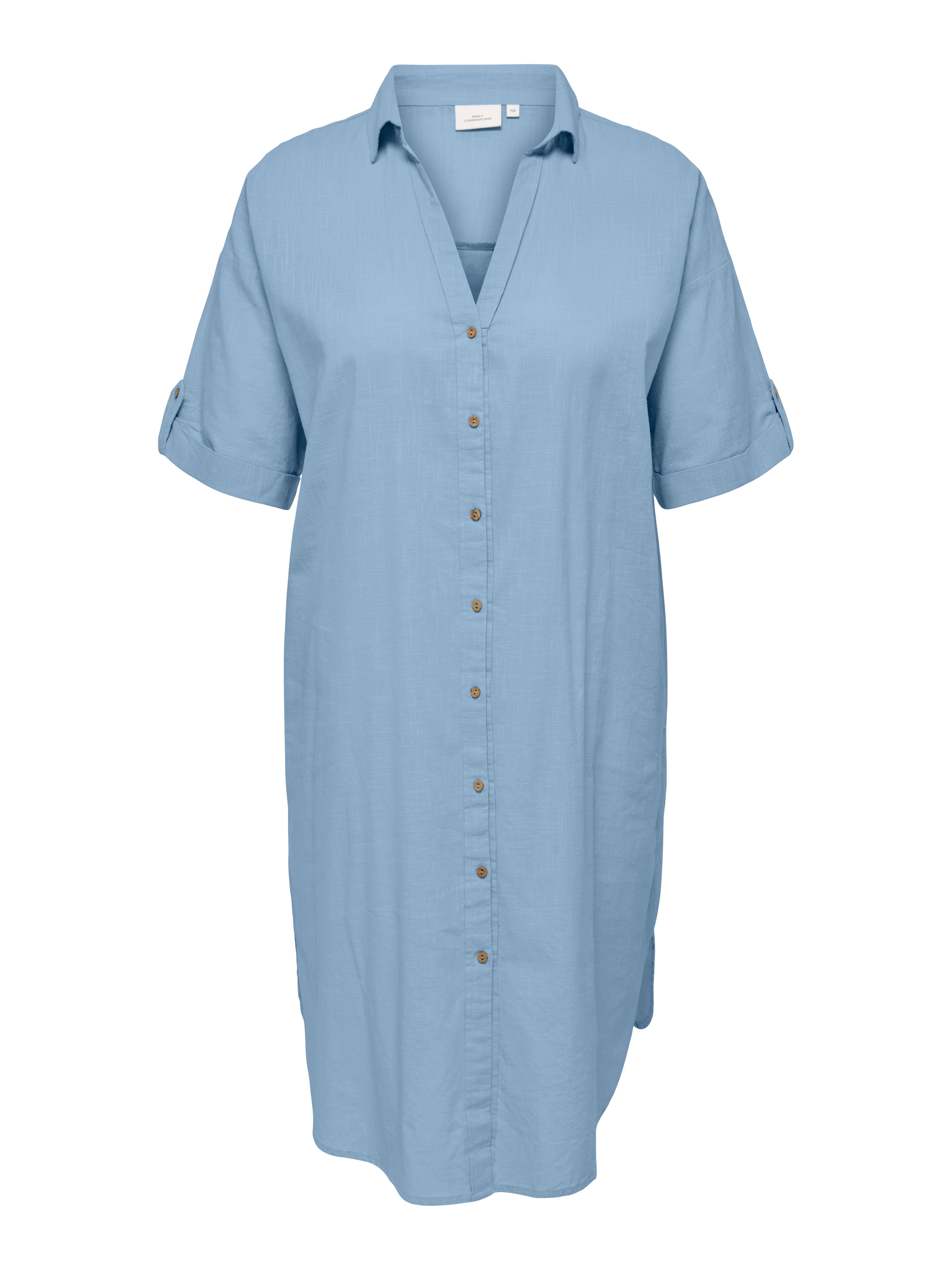 ONLY CARMAKOMA Blousejurk CARCOCO SS BLK SHIRT DRESS WVN