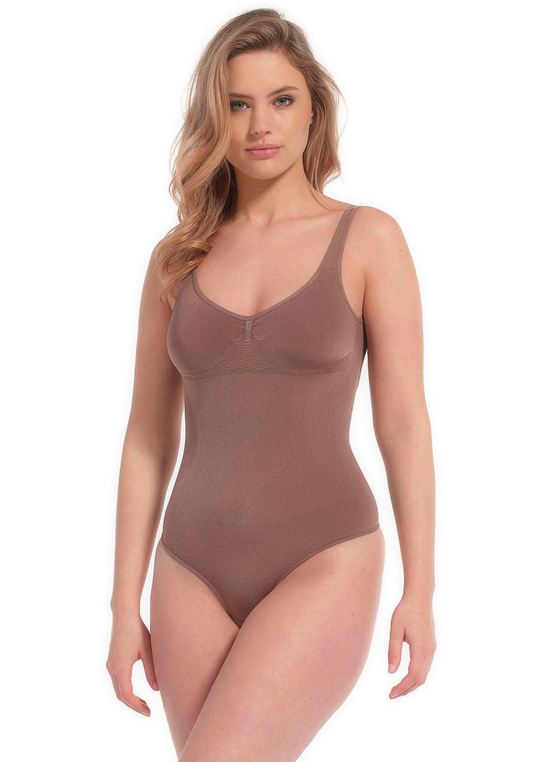 Magic Body Fashion Shaping-body Low Back Body gladde, naadloze afwerking voor een onzichtbare look dames bodyshaping maat XL bruin