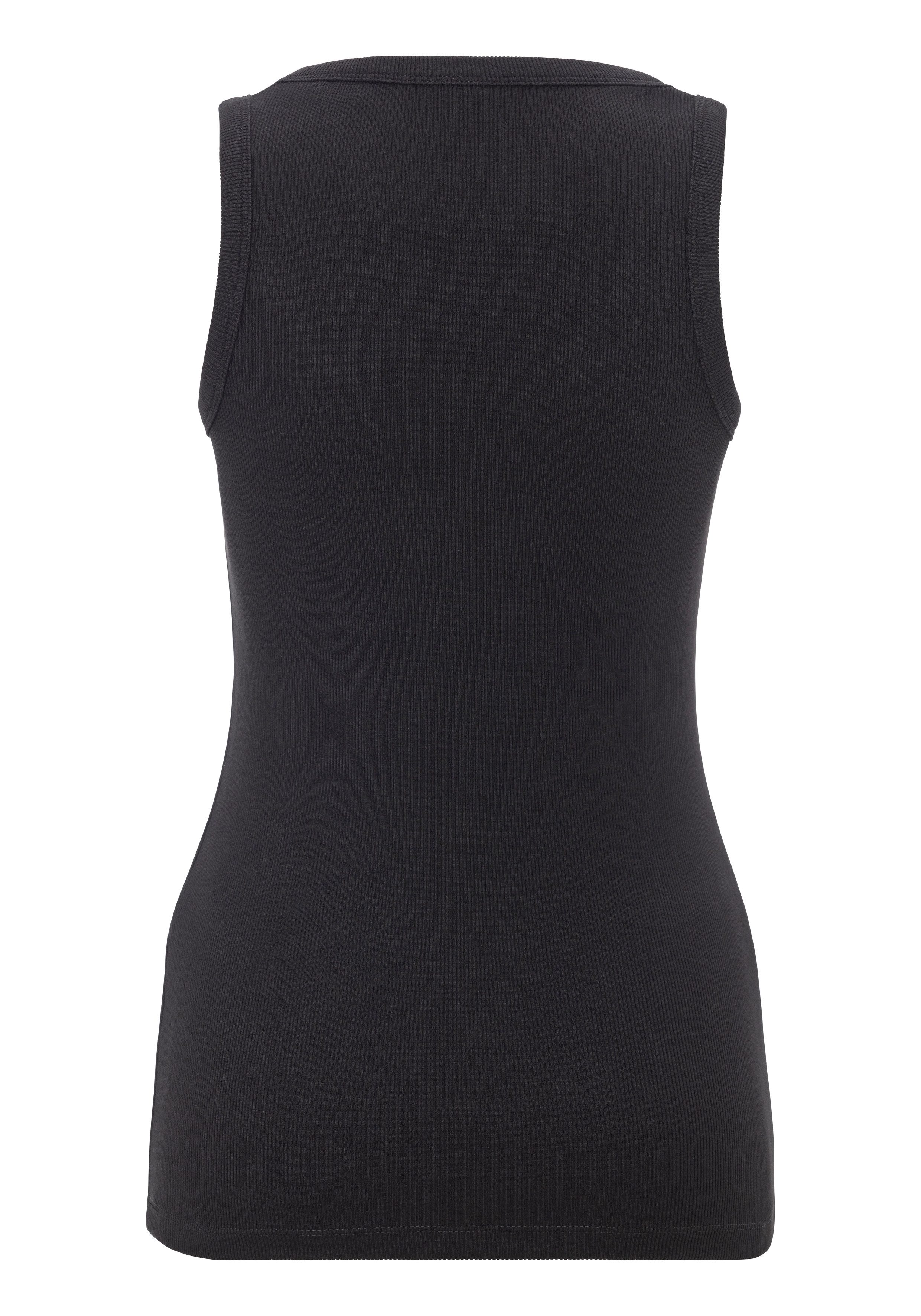 Boss Orange Tanktop C_Ematite_stonebadge met boss-borduursel van glitterstenen