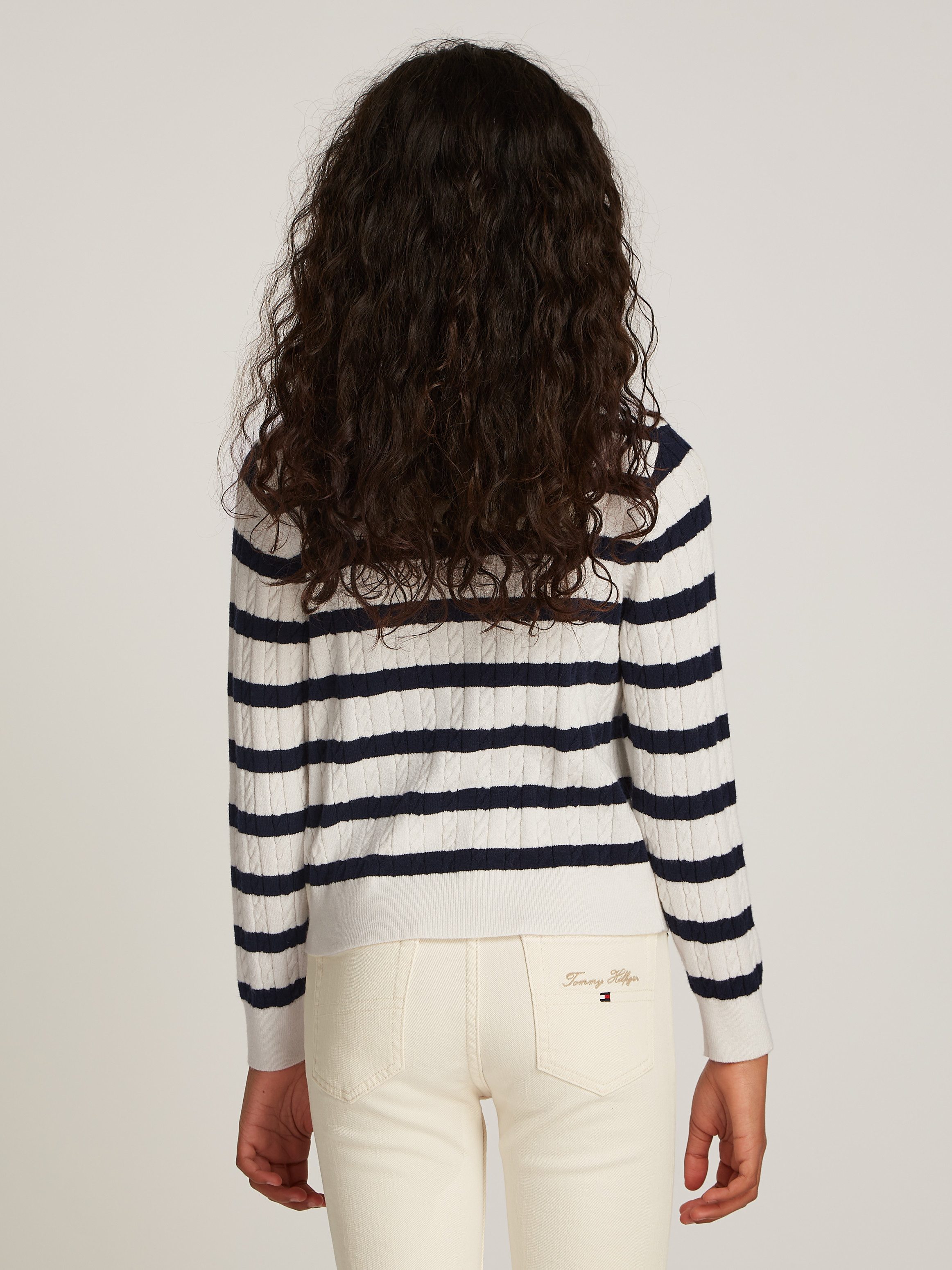 Tommy Hilfiger Vest MINI CABLE CARDIGAN met klein kabelpatroon