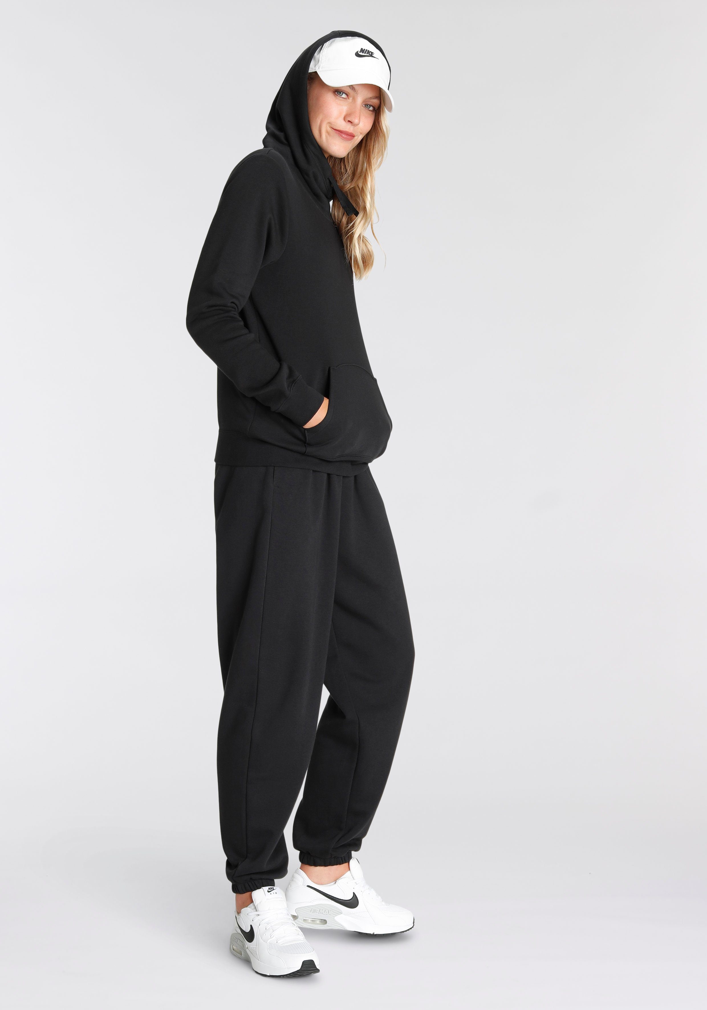 Nike Sportswear Hoodie Club Fleece Women's Funnel Hoodie Dames hoodie van zacht fleece materiaal