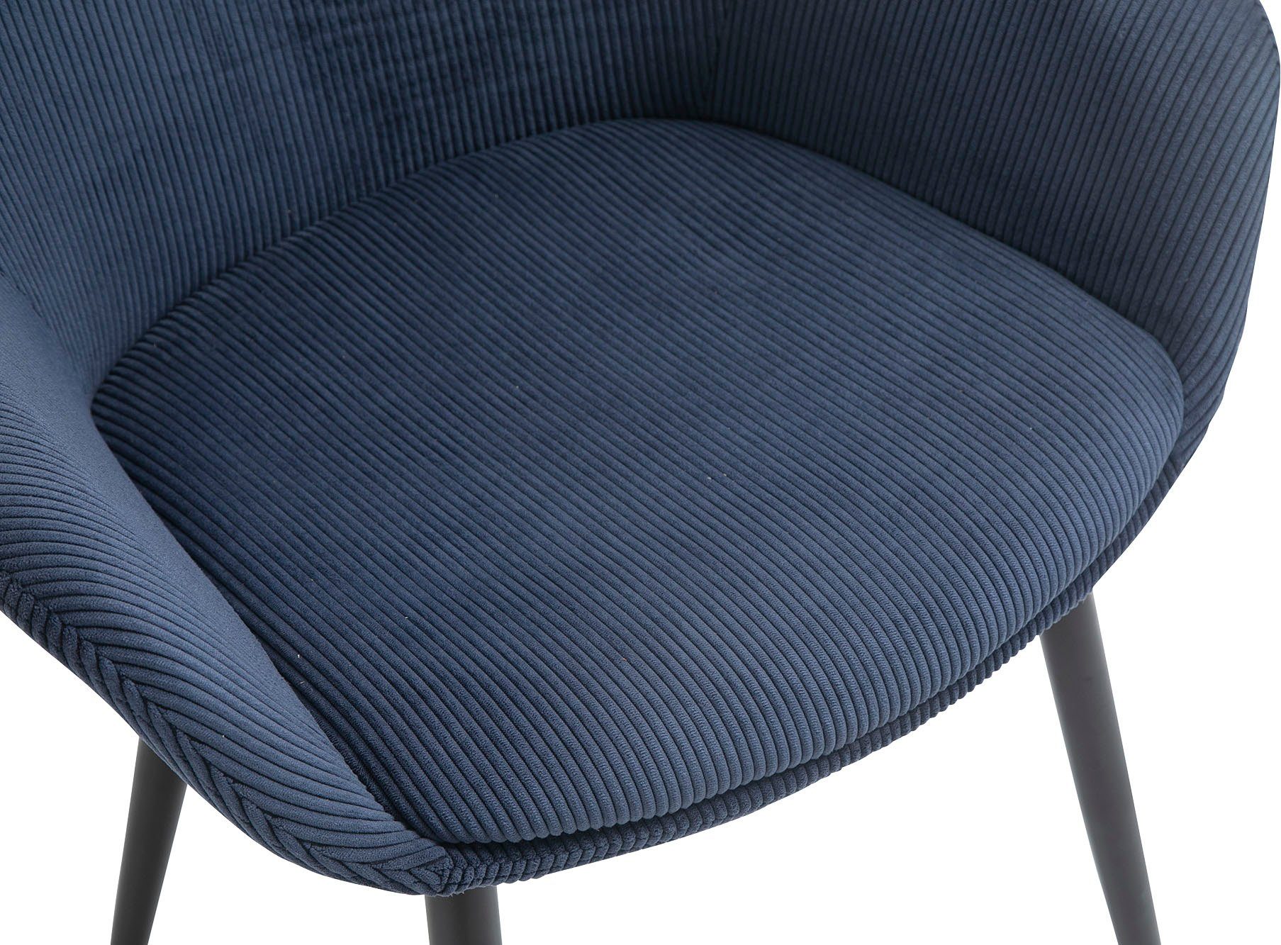 SalesFever Stoel met armleuningen Bekleding in corduroy-look (set, 2 stuks)