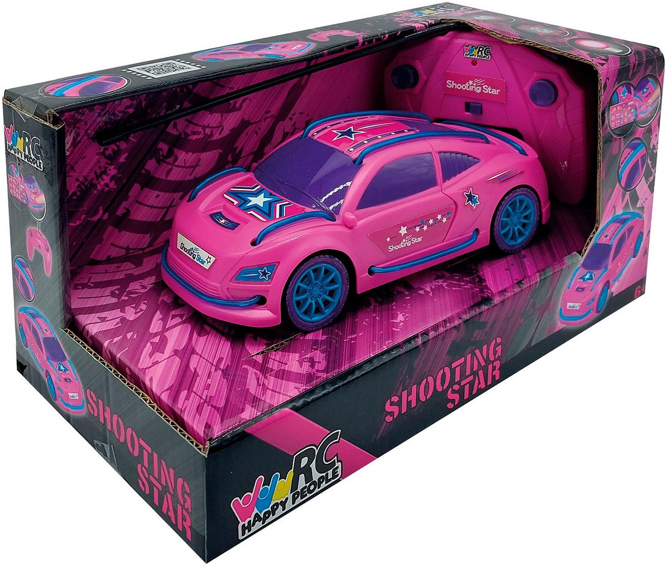 Happy People Radiografisch bestuurbare auto Shooting star met lichteffect