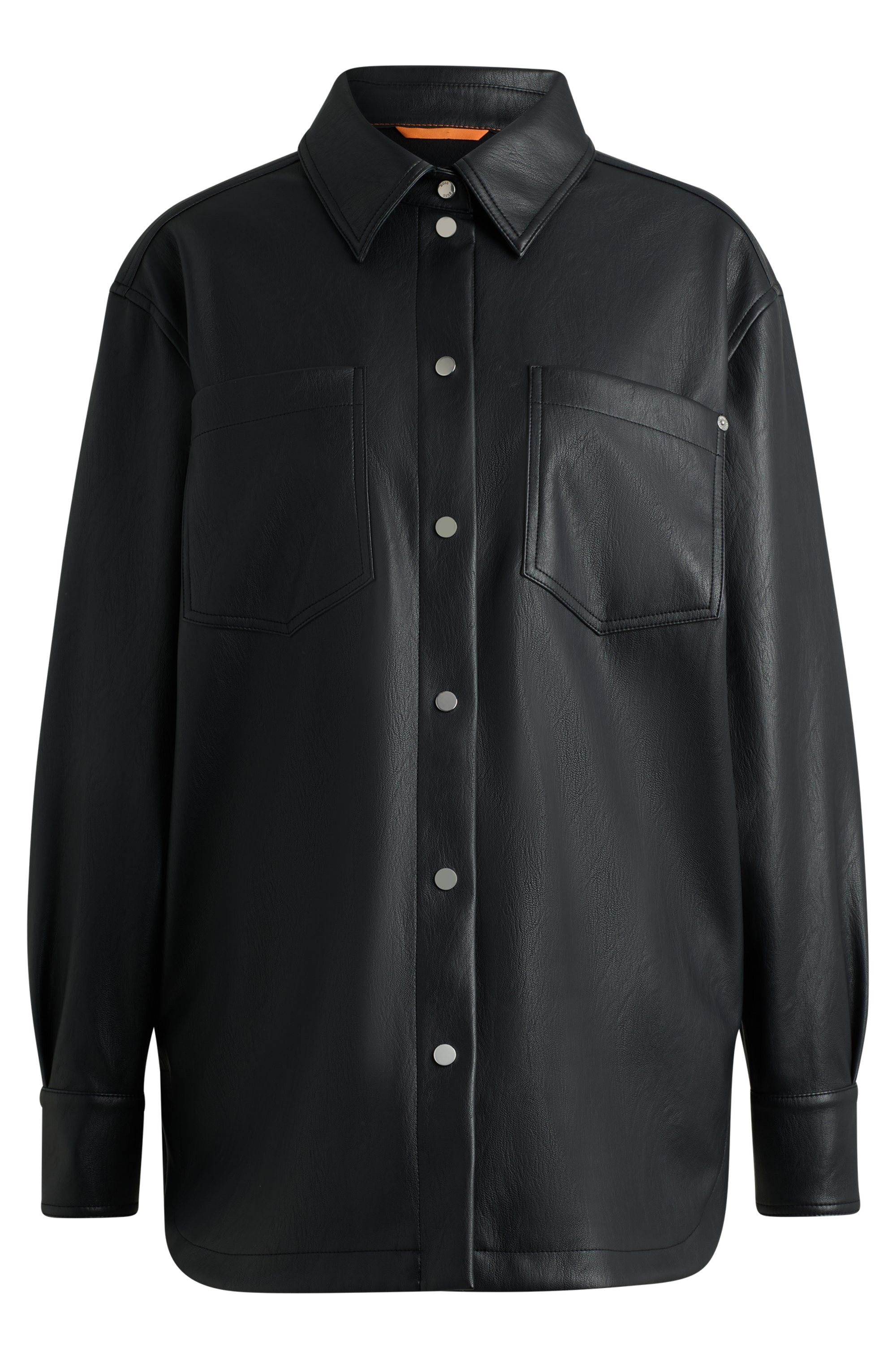 Boss Orange Leren blazer C_Janjura1 met borstzakken
