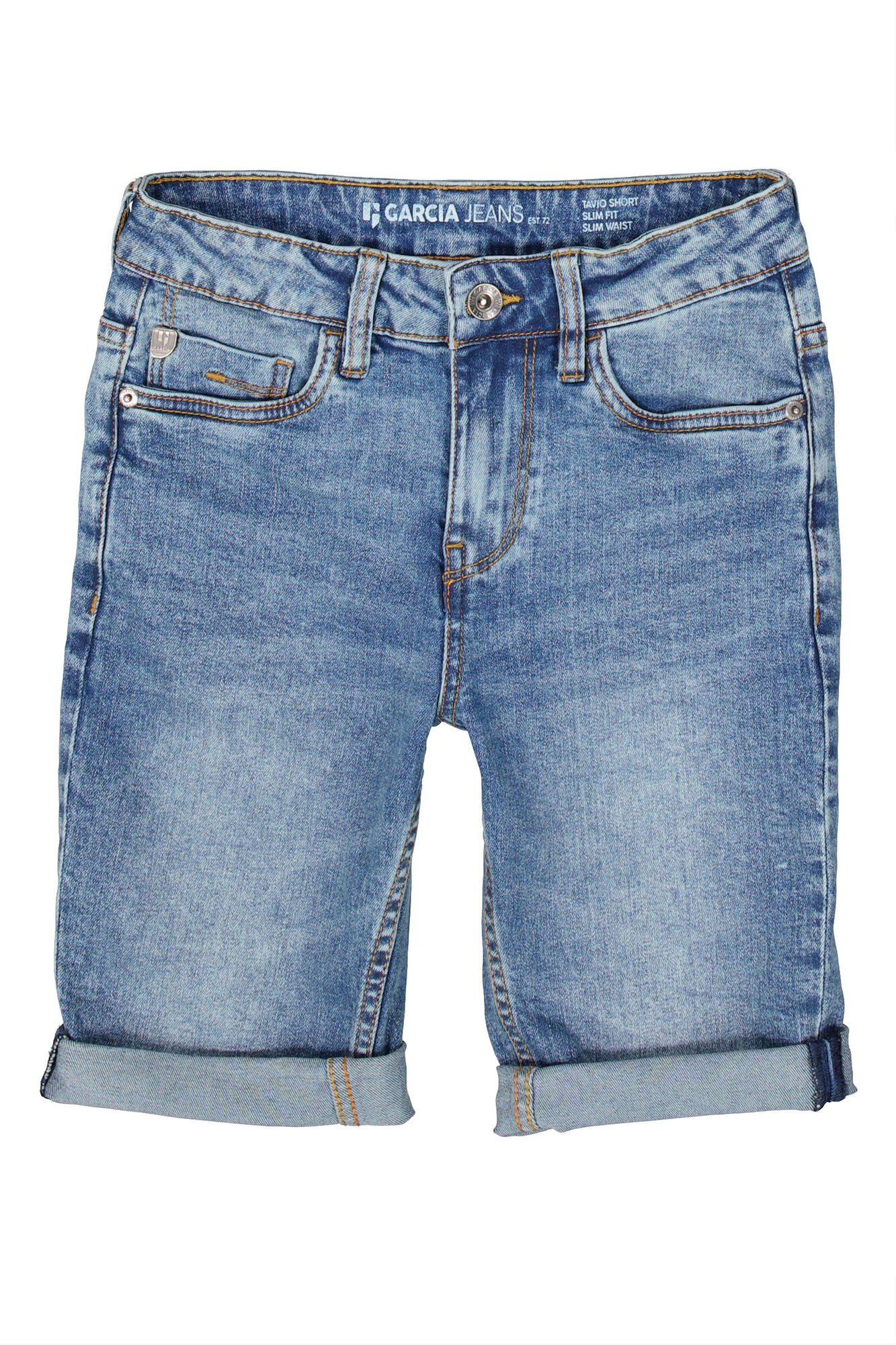Garcia Jeansshort TAVIO met used-effecten