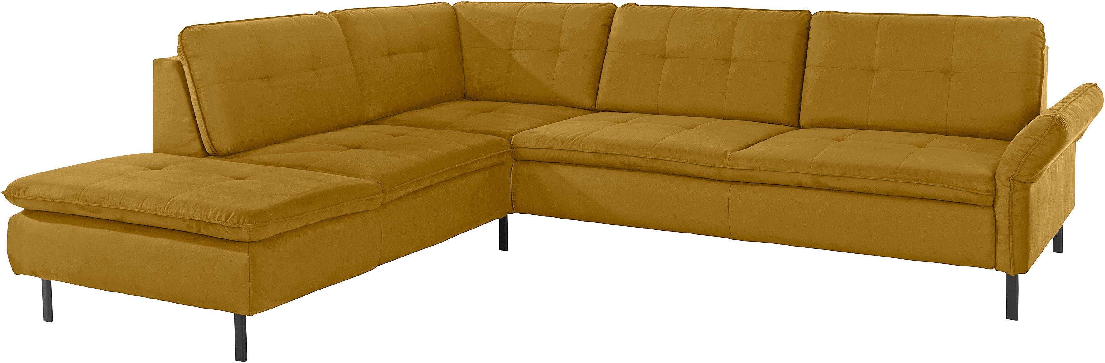 INOSIGN Hoekbank Birkholm L-vorm Verstelbare armleuningen, ook in Easy Clean bekleding - met water te reinigen