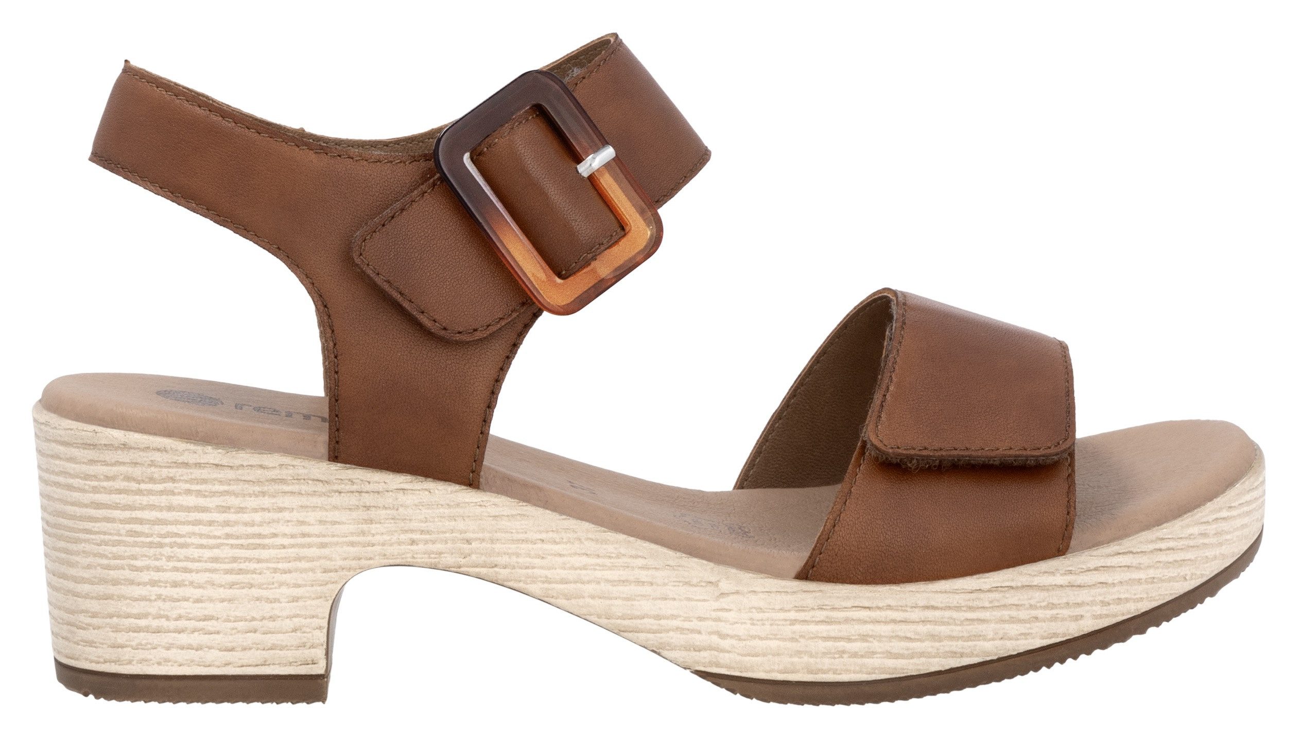 Remonte Sandaaltjes ELLE-Collection , blokhak, zomerschoen, sandaal met klittenbandsluitingen