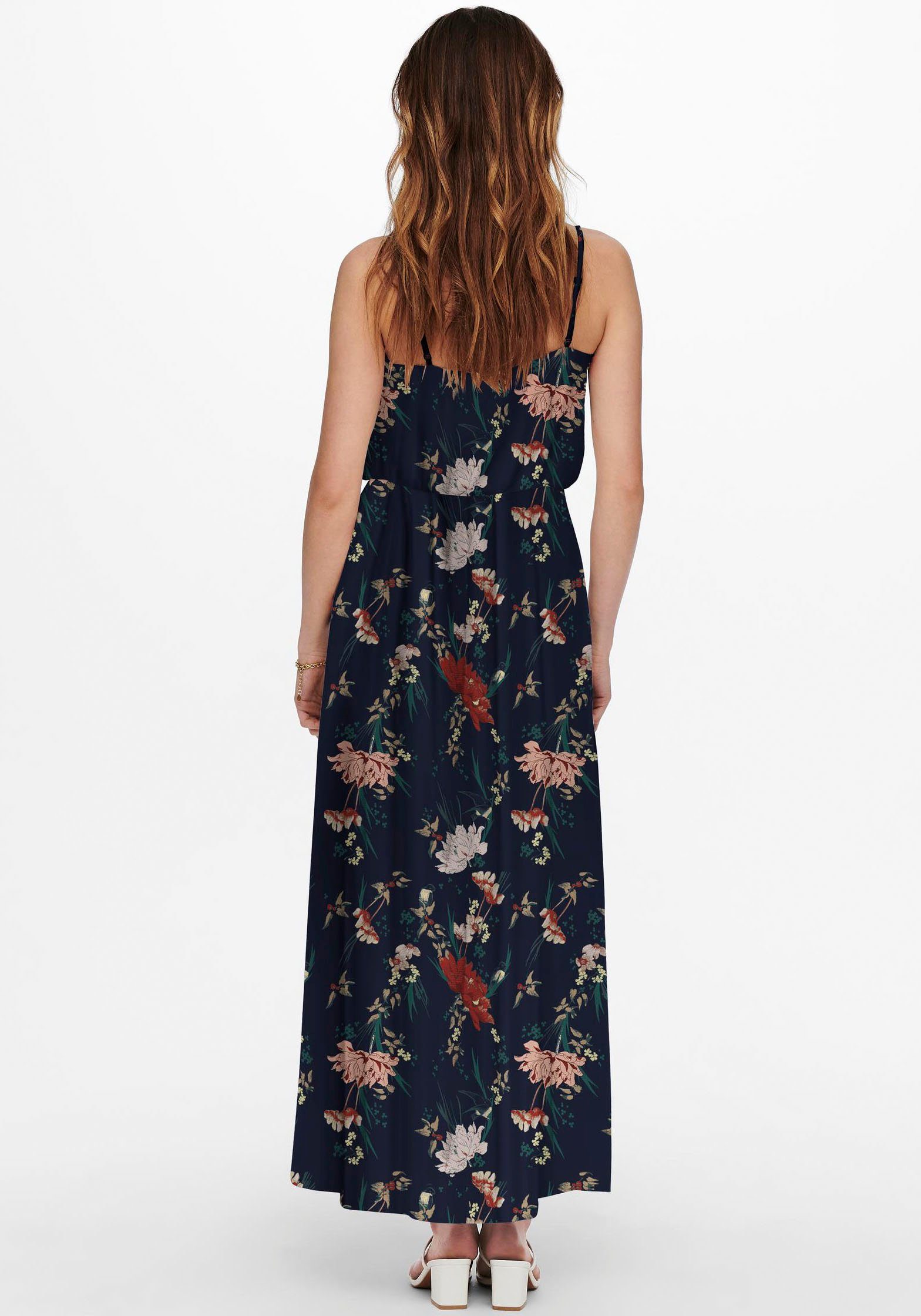 Robe String ONLY Onlnova Life Vis Sara - Imprimé AOP, Sans Manches, Col En V - Coupe Normale, Taille élastique - Style Printanier Tendance