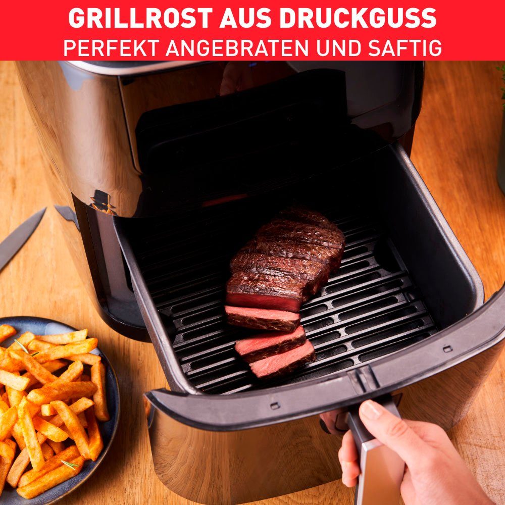 Tefal Airfryer Easy Fry Grill & Steam Grill + stoomkoker, 7 automatische programma's, 6,5 liter, timer, FW2018