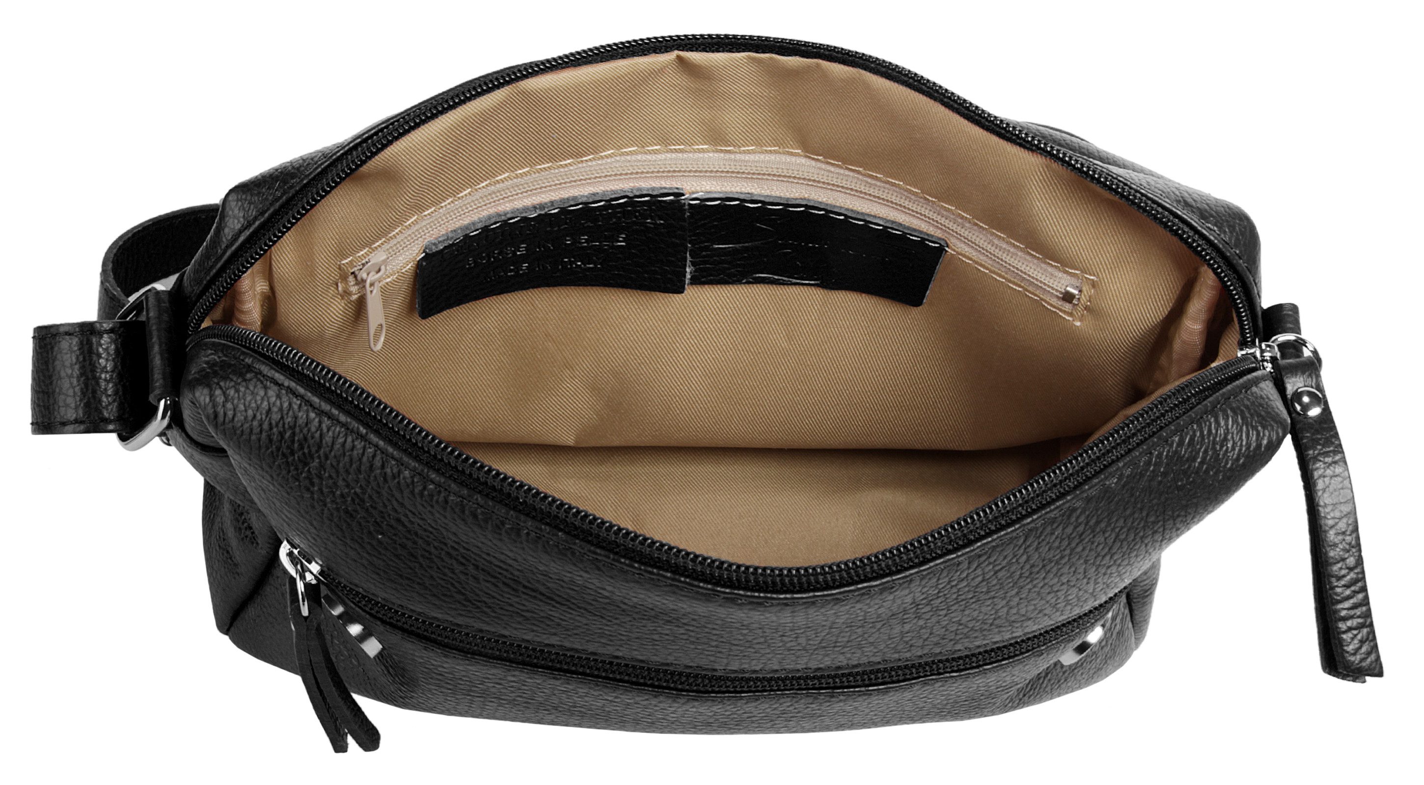 Samantha Look Schoudertas echt leer, made in italy